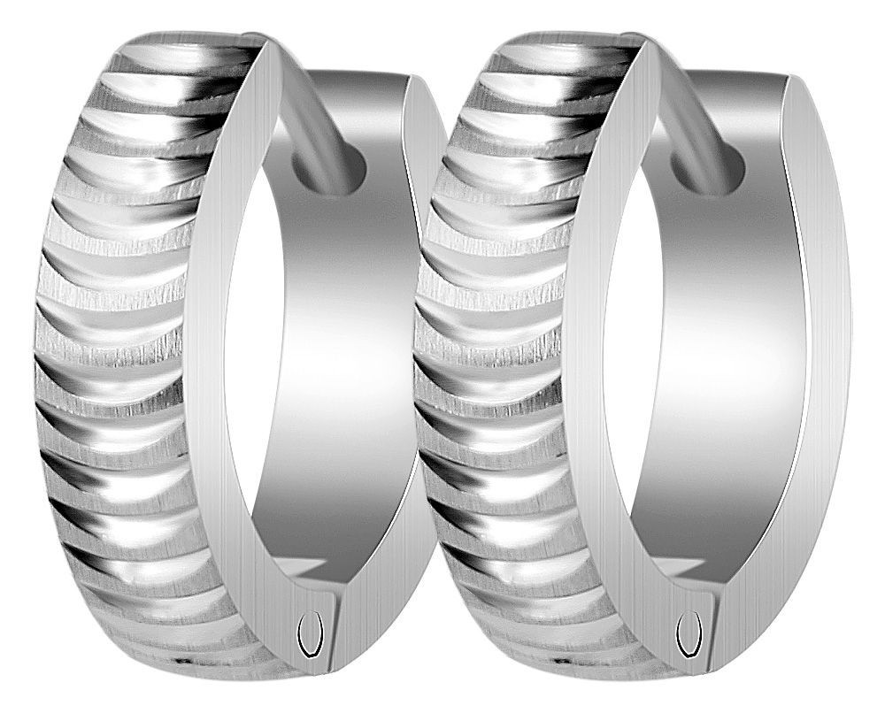 Adelia´s Paar Creolen »Damen Creolen aus poliertem Edelstahl Ø 12 mm«