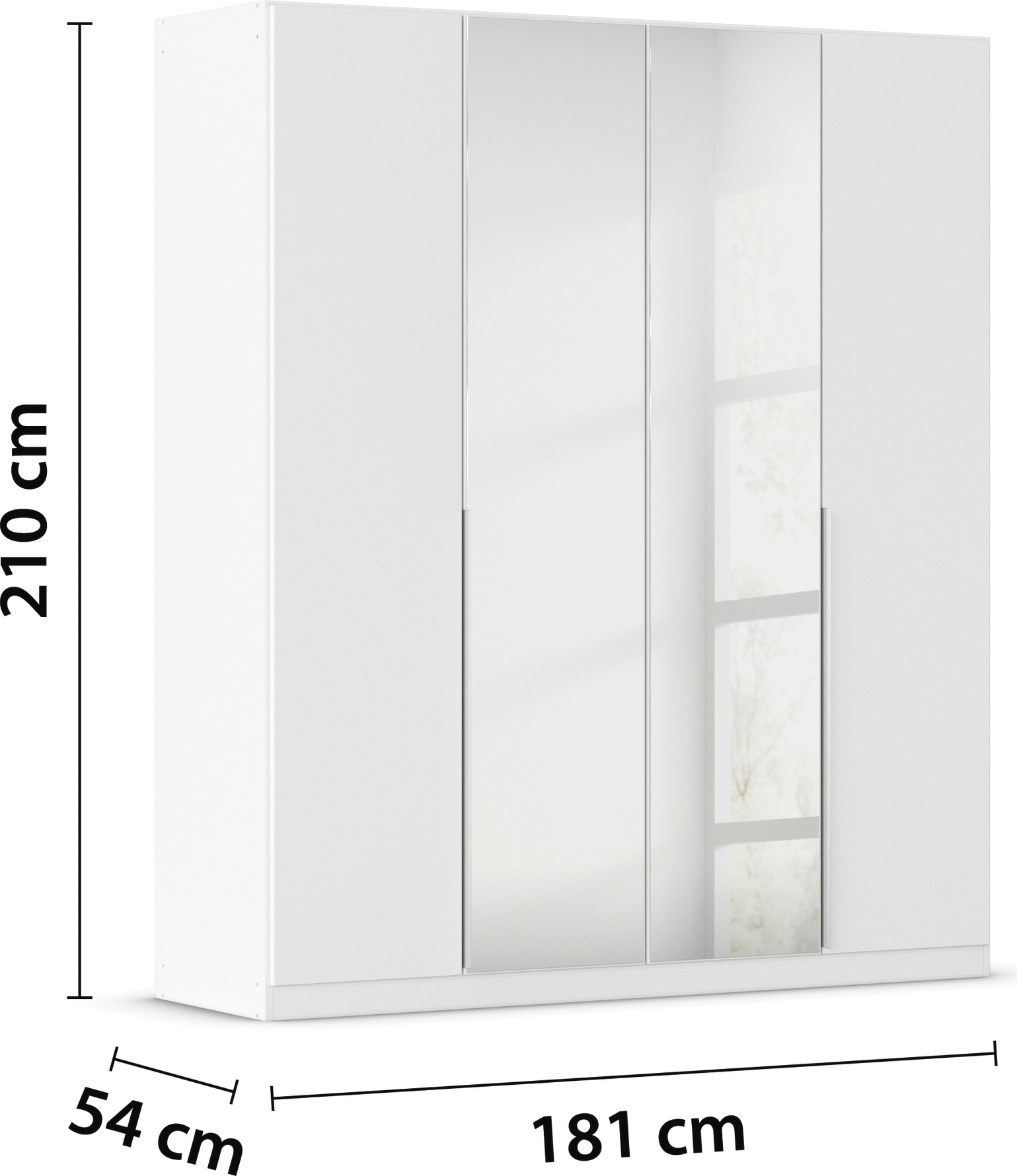 rauch Drehtürenschrank »Kleiderschrank Schrank Garderobe AGORDO mit Dekor- oder Hochglanzfront«, (in zwei Griff-Farben), durchdachte Innenausstattung, in 6 Breiten und 2 Höhen MADE IN GERMANY