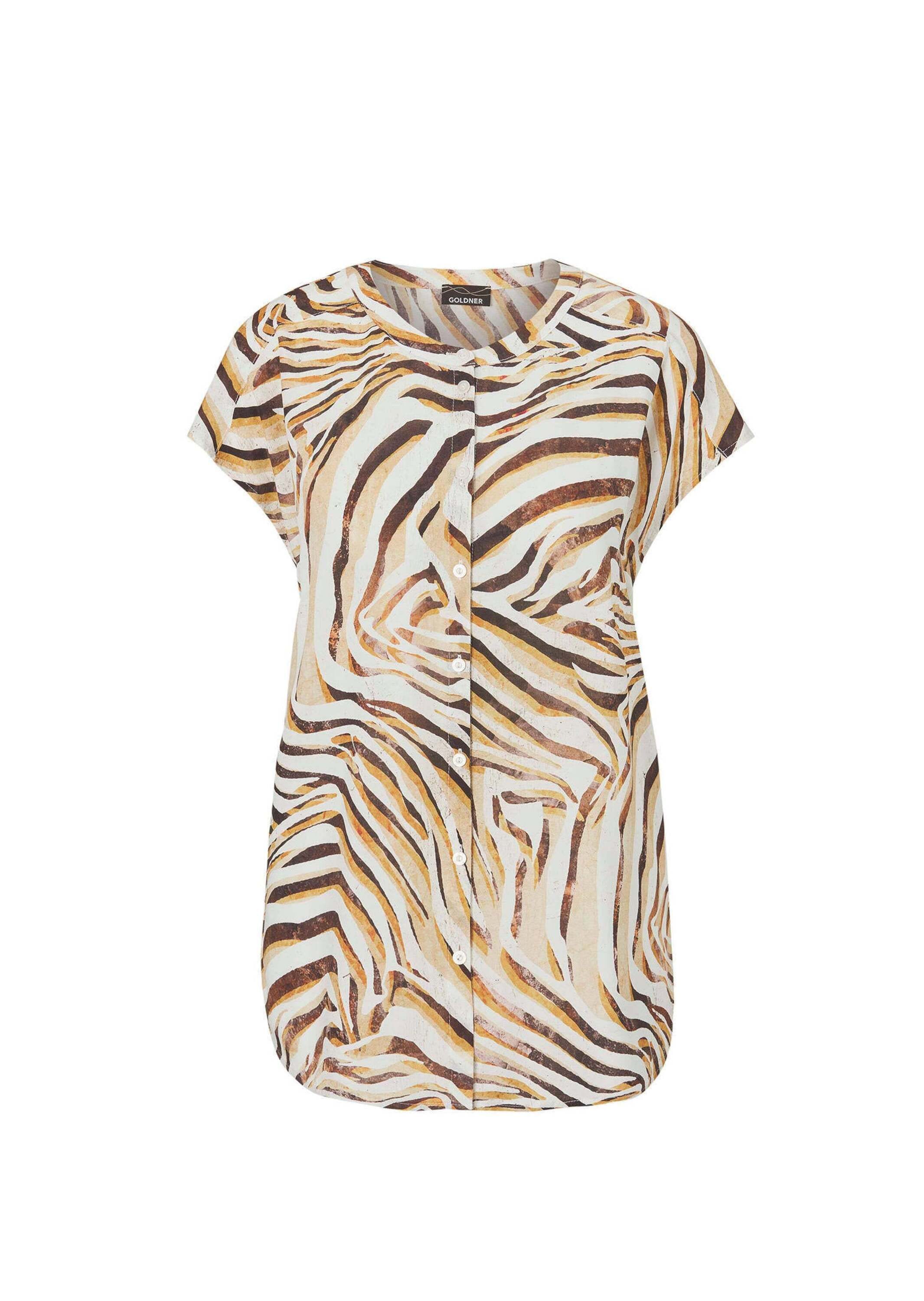 GOLDNER Kurzarmbluse "Kurzgröße Bluse" Knöpfe günstig online kaufen