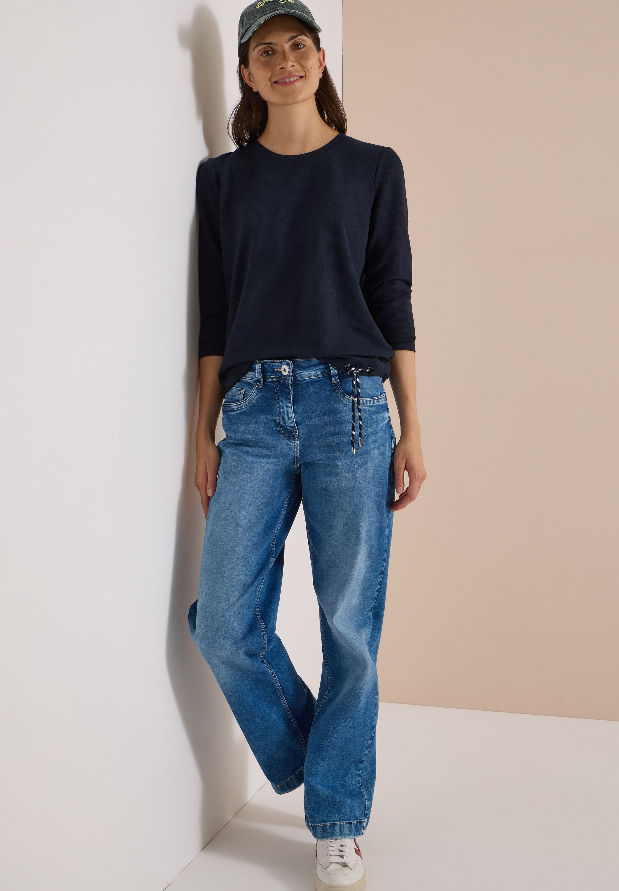 Cecil Langarmshirt mit Rundhals und Tunnelzug