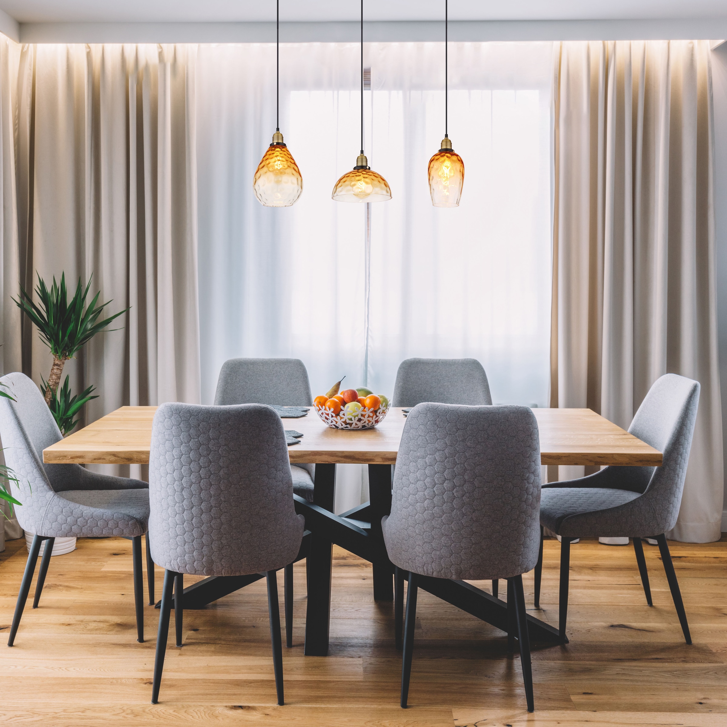 GLOBO LIGHTING Hängeleuchte »SALVY«, Leuchtmittel E27 | ohne Leuchtmittel, Hängelampe/Pendelleuchte/Esszimmer/Wohnzimmer/Esstisch