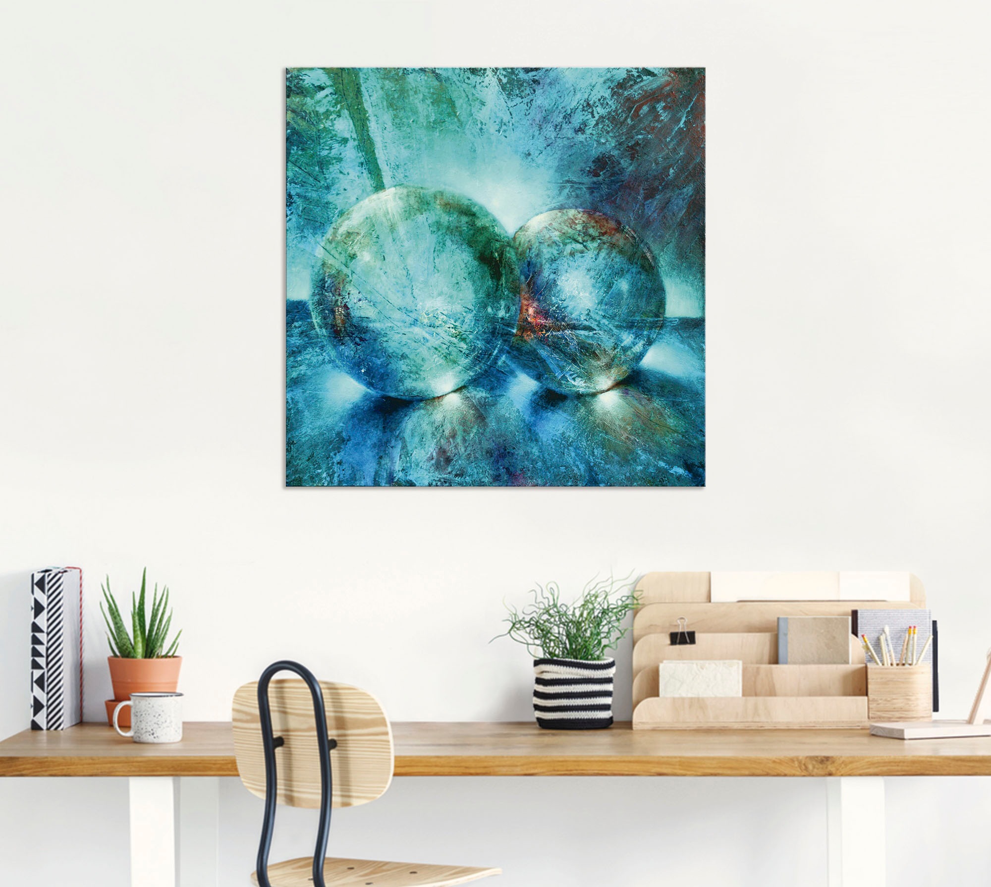 Artland Wandbild "Zwei blaue Murmeln " Muster 1 Stk. tlg. als Alubild, Lein günstig online kaufen