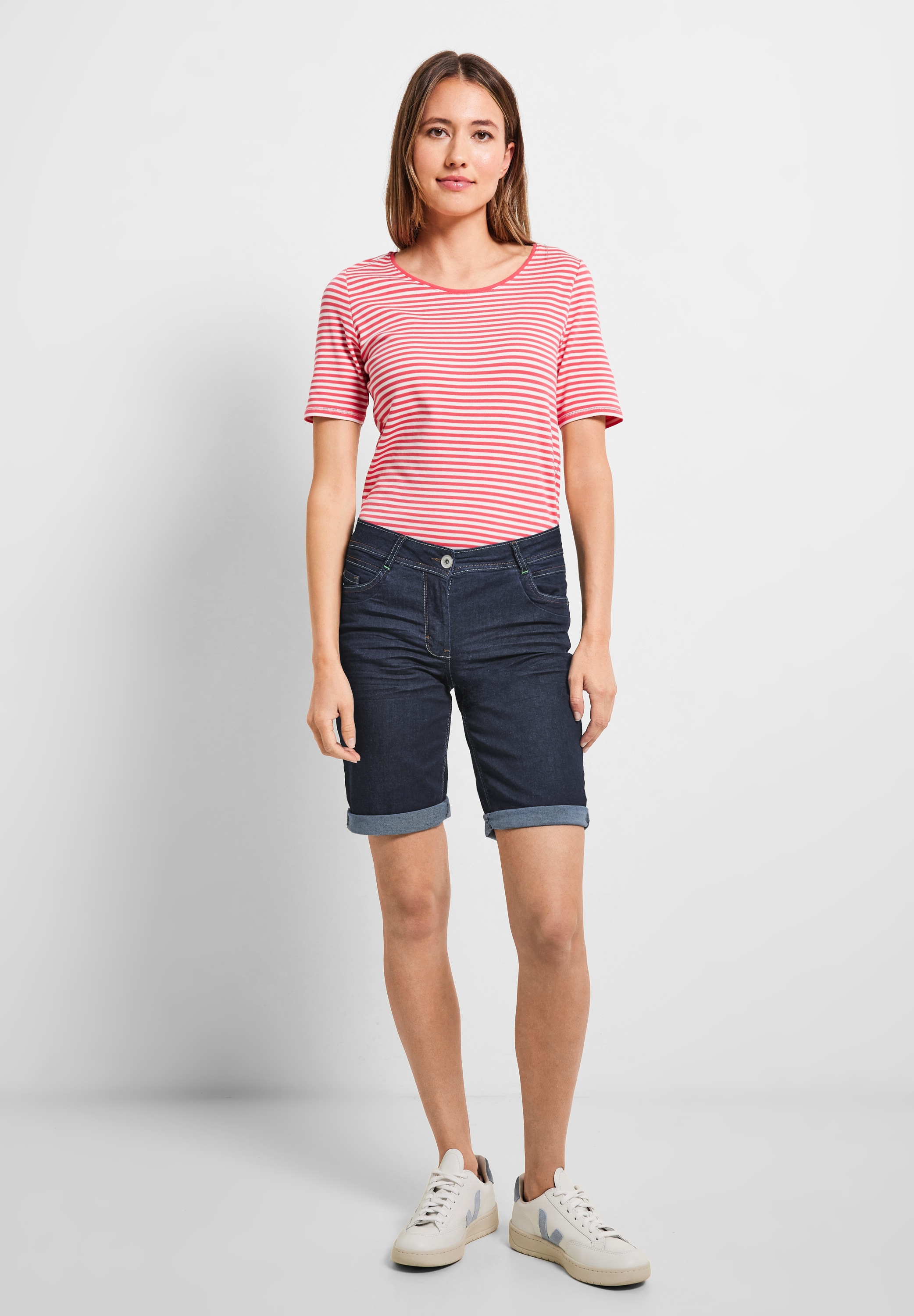 Cecil Loose-fit-Jeans, in dunkelblauer Waschung