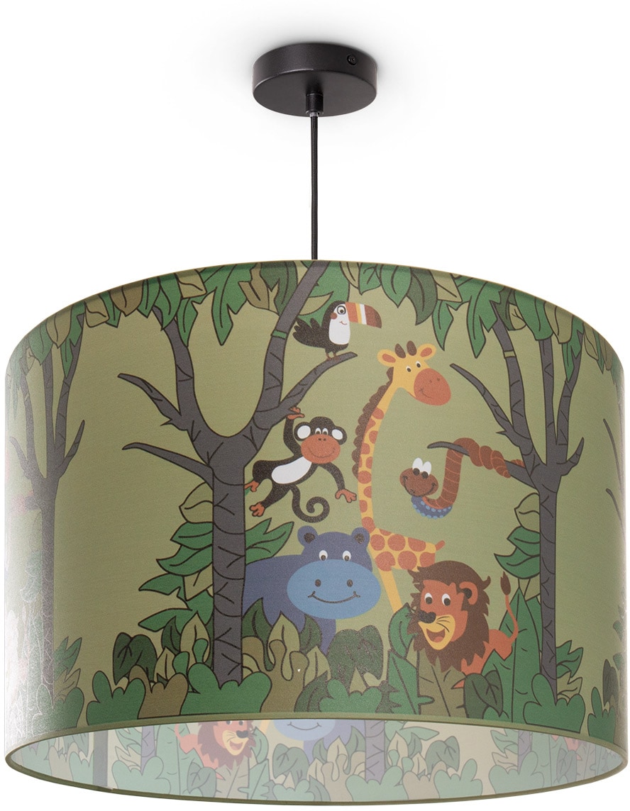 Paco Home Pendelleuchte »Diamond 638«, 1 flammig-flammig, Kinderlampe  Deckenlampe LED Kinderzimmer Dschungel Tier-Motiv E27 | BAUR
