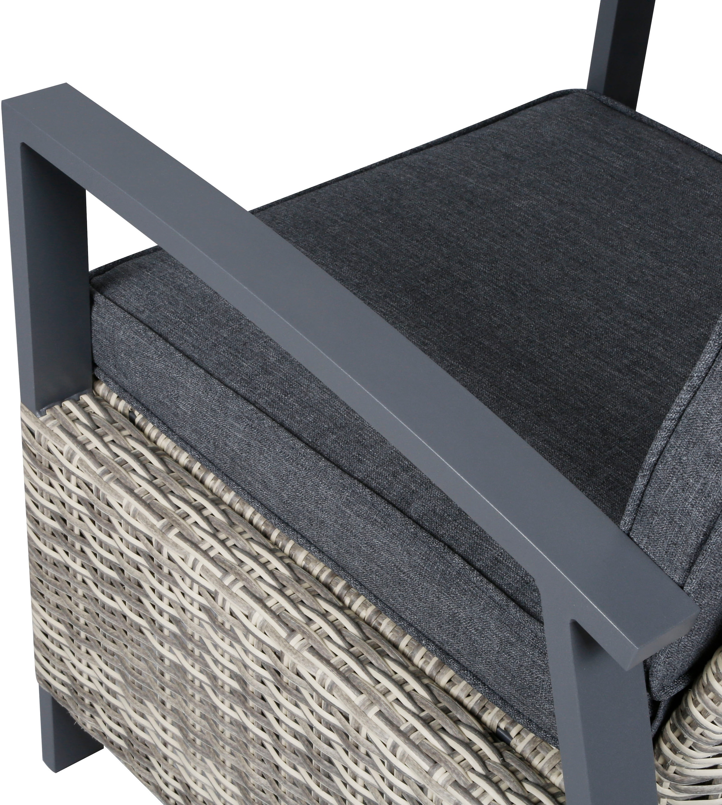 KONIFERA Garten-Essgruppe »New Monaco« Set, 6x Sessel, 6x Auflagen, 1x Tisch, 13 tlg. tlg. bestehend aus 1 Tisch, 6 Sesseln und 6 Sitzauflagen