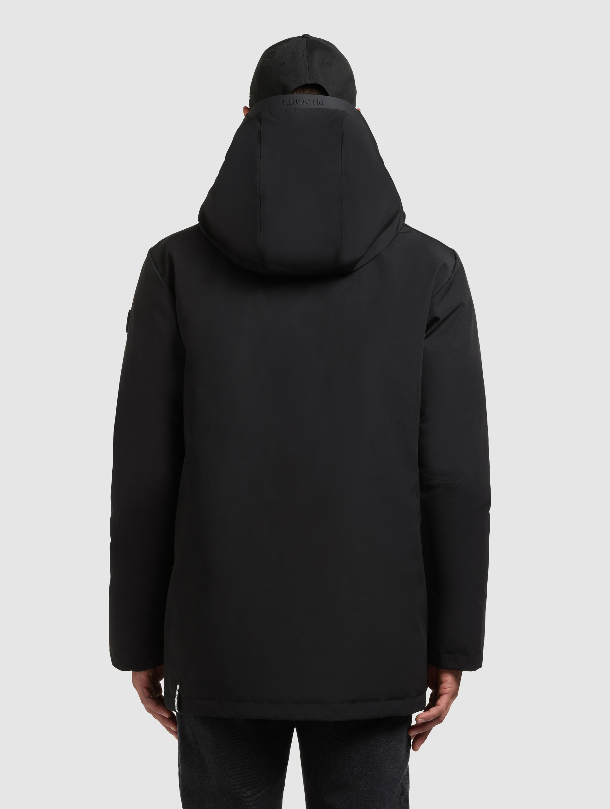 Anorak KHUJO "NEDD", Herren, Gr. M, schwarz, 85% Polyester, 15% Baumwolle, unifarben, eingesetzt elastischer Bund mit Windstopper, Jacken 3