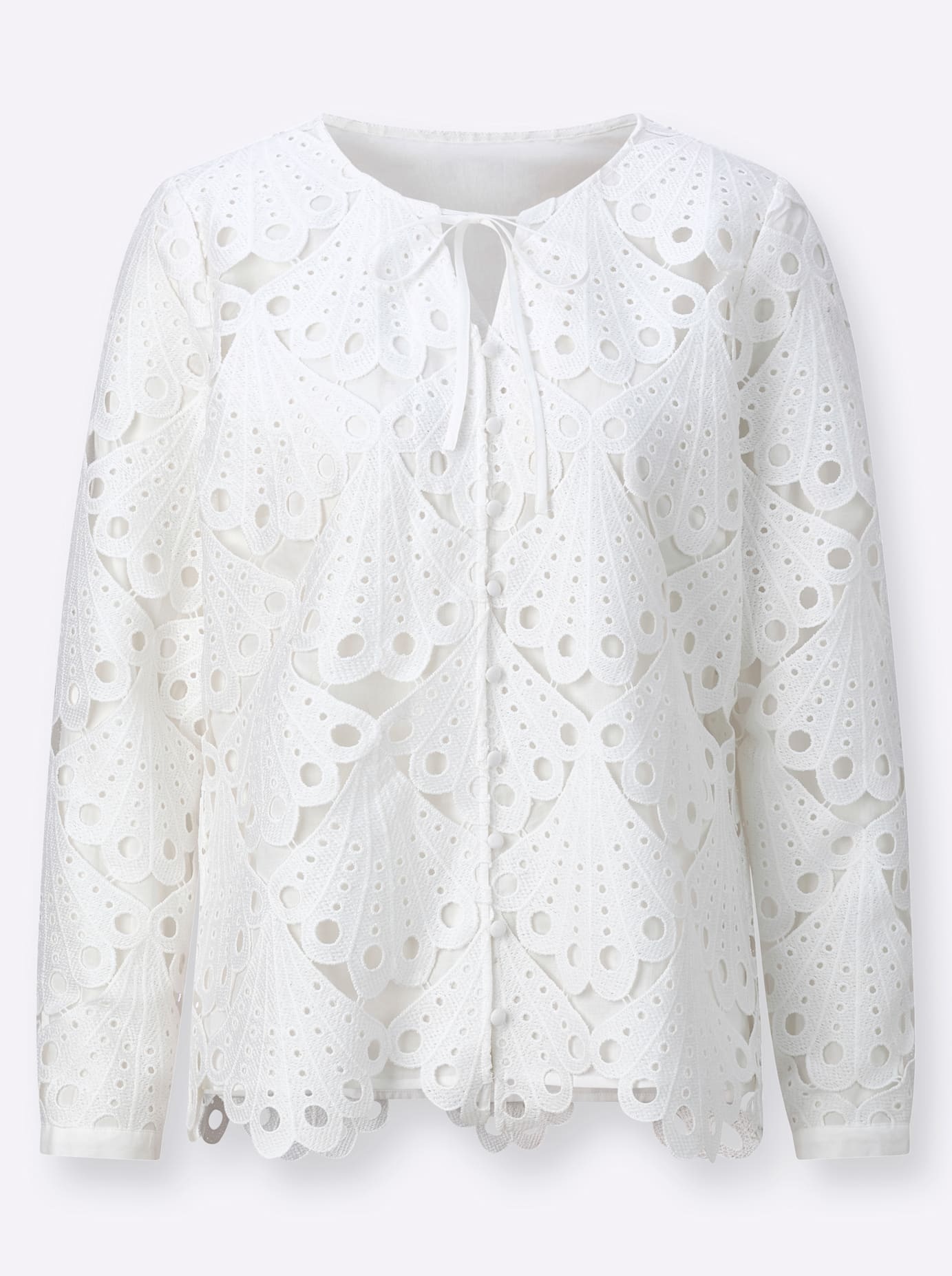 Creation L Women's Lace Blouse Ecru 40 3