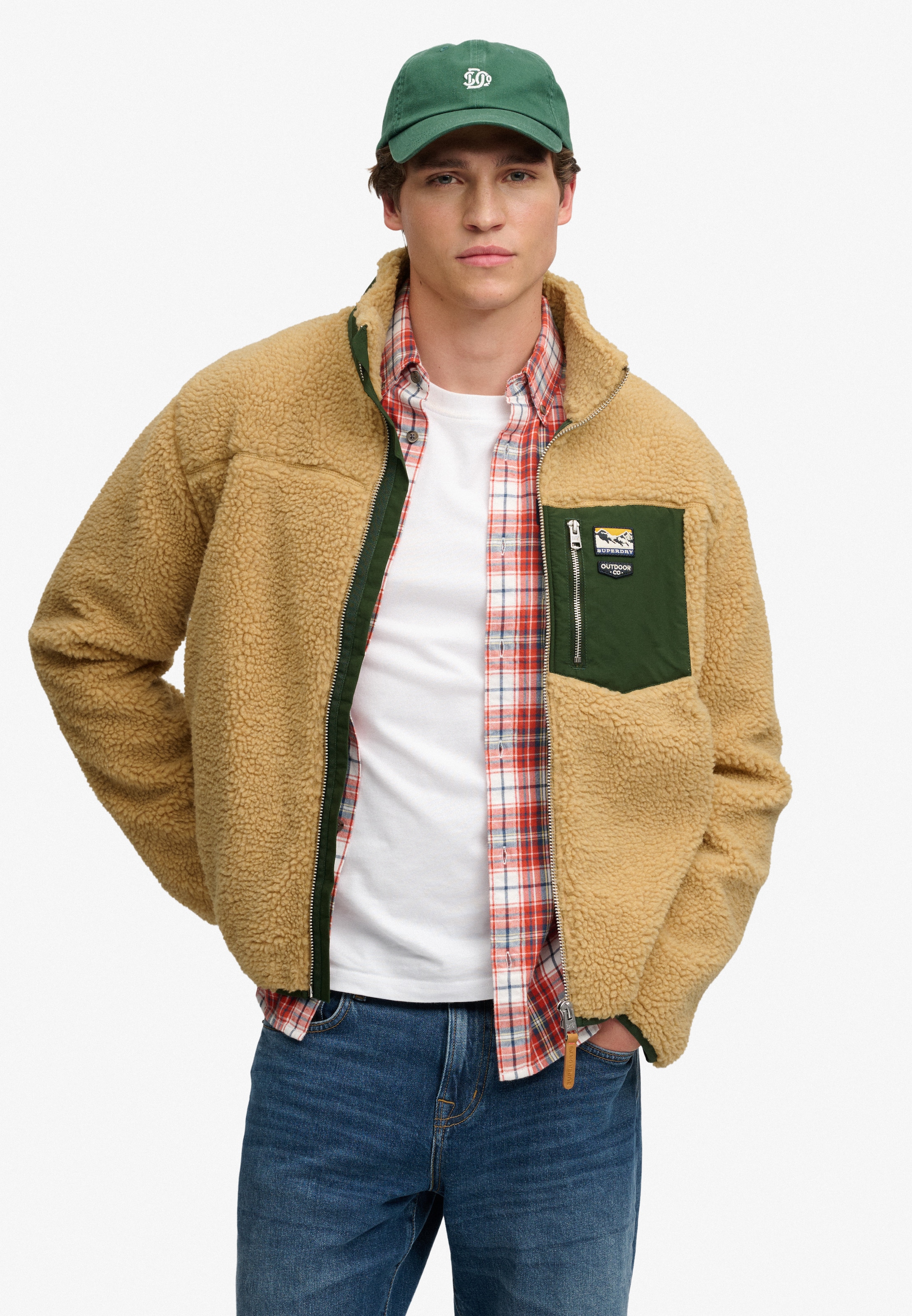 Superdry Sweatjacke »MOUNTAIN FULL ZIP FLEECE« Relaxed Fit, mit Reißverschluss, aus Fleece