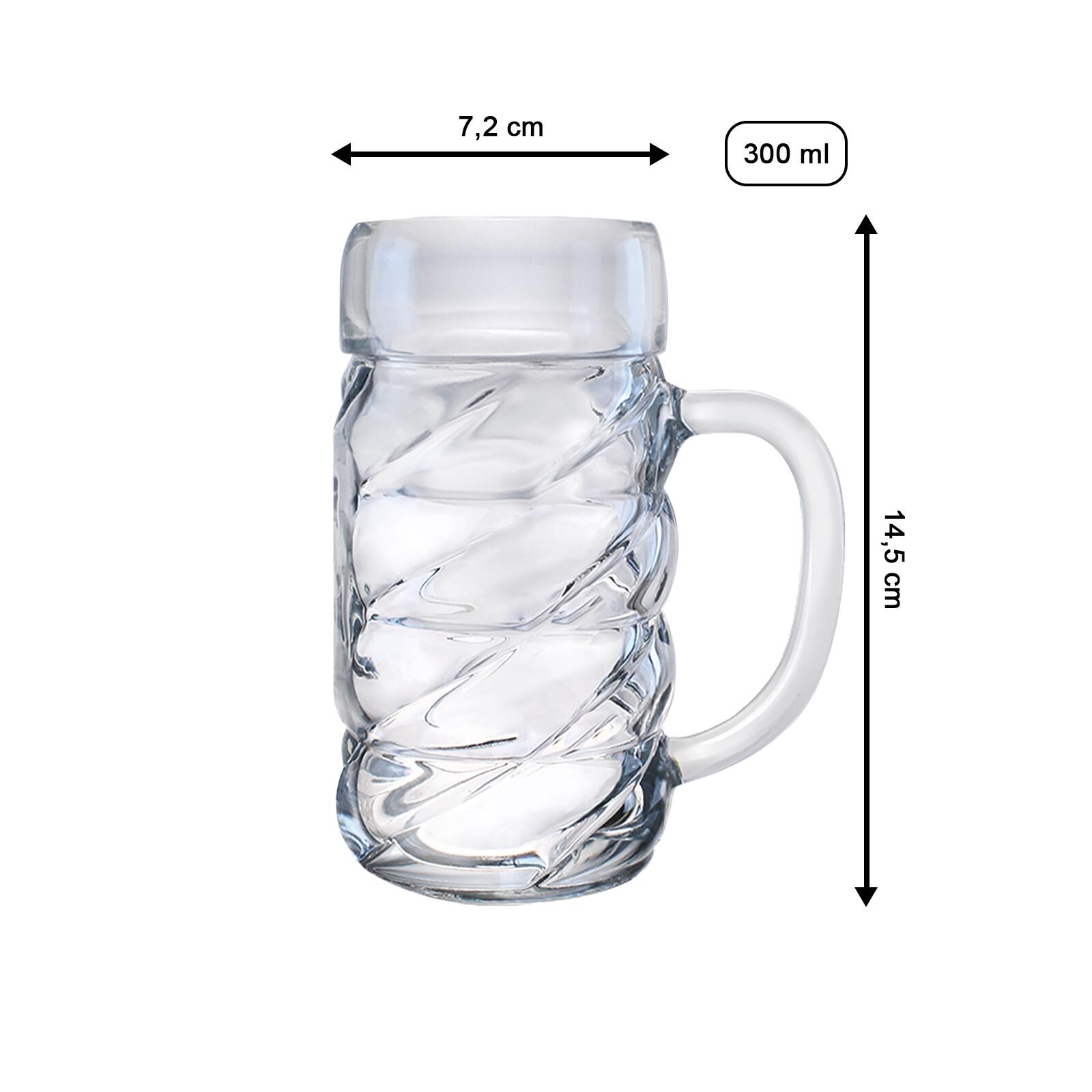 Stölzle Bierkrug »Bierkrüge Diamond 0,3 Liter 6er Set transparent«