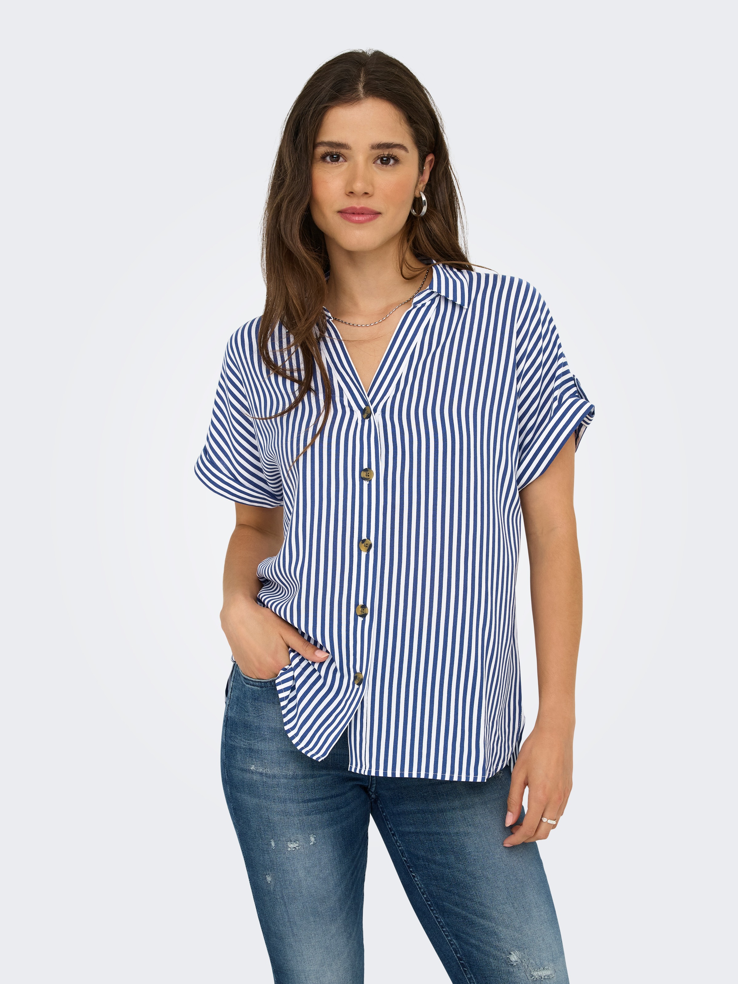 ONLY Kurzarmbluse "ONLYASMIN SHIRT S/S WVN NOOS" günstig online kaufen