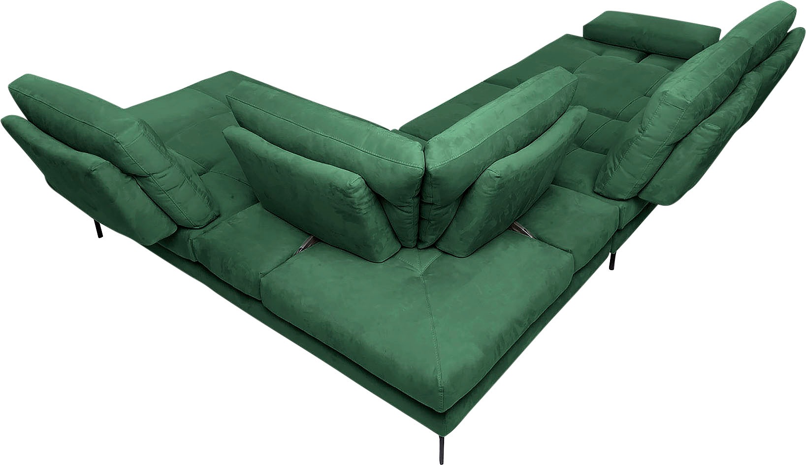 CALIA ITALIA Ecksofa »Toby Wing, L-Form, Designsofa mit sensationellem Sitzkomfort«, Sitztiefenverstellung, funktionale Ecke, Füße in schwarz matt