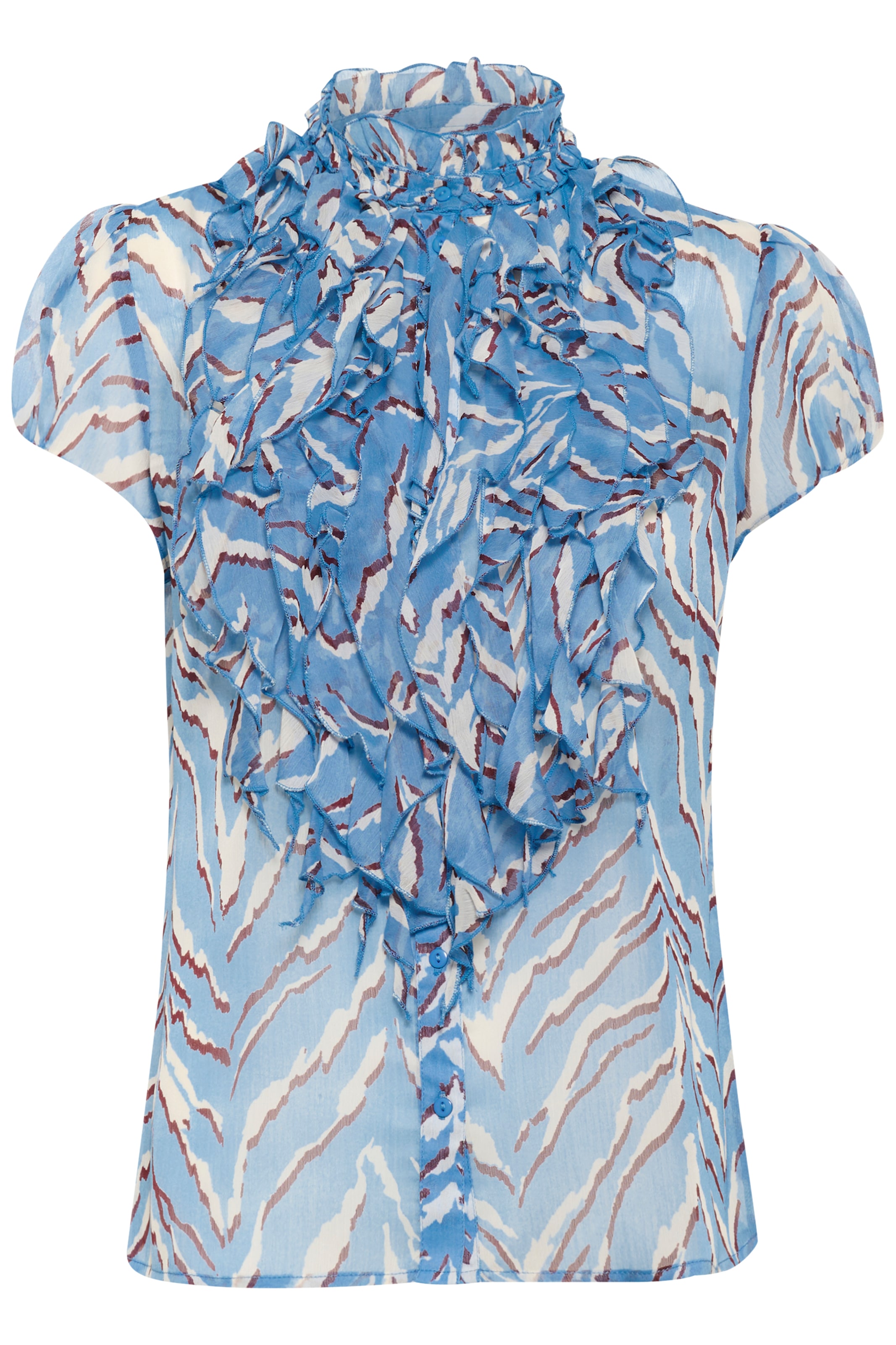 Saint Tropez Rüschenbluse »LiljaSZ Crinkle SS Shirt«