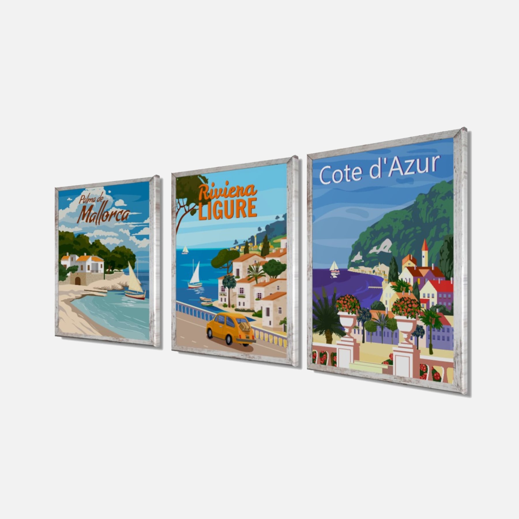 Bönninghoff Bild mit Rahmen Palmen 3 Stk. tlg.