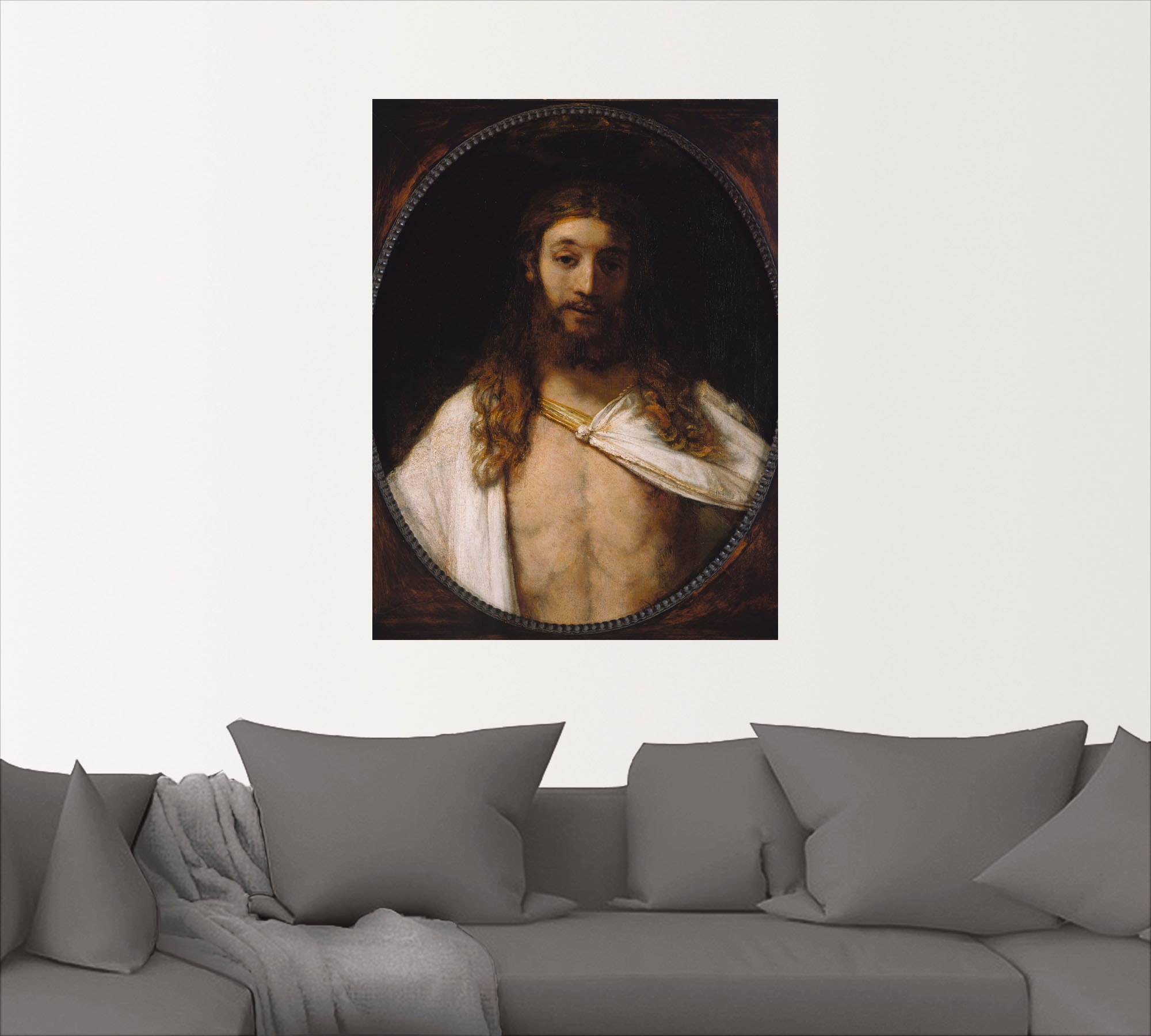 Black Friday Poster oder (1 »Der Artland Christus. Wandbild 1661«, versch. Religion, auferstandene St.), Leinwandbild, Wandaufkleber | in Größen BAUR als