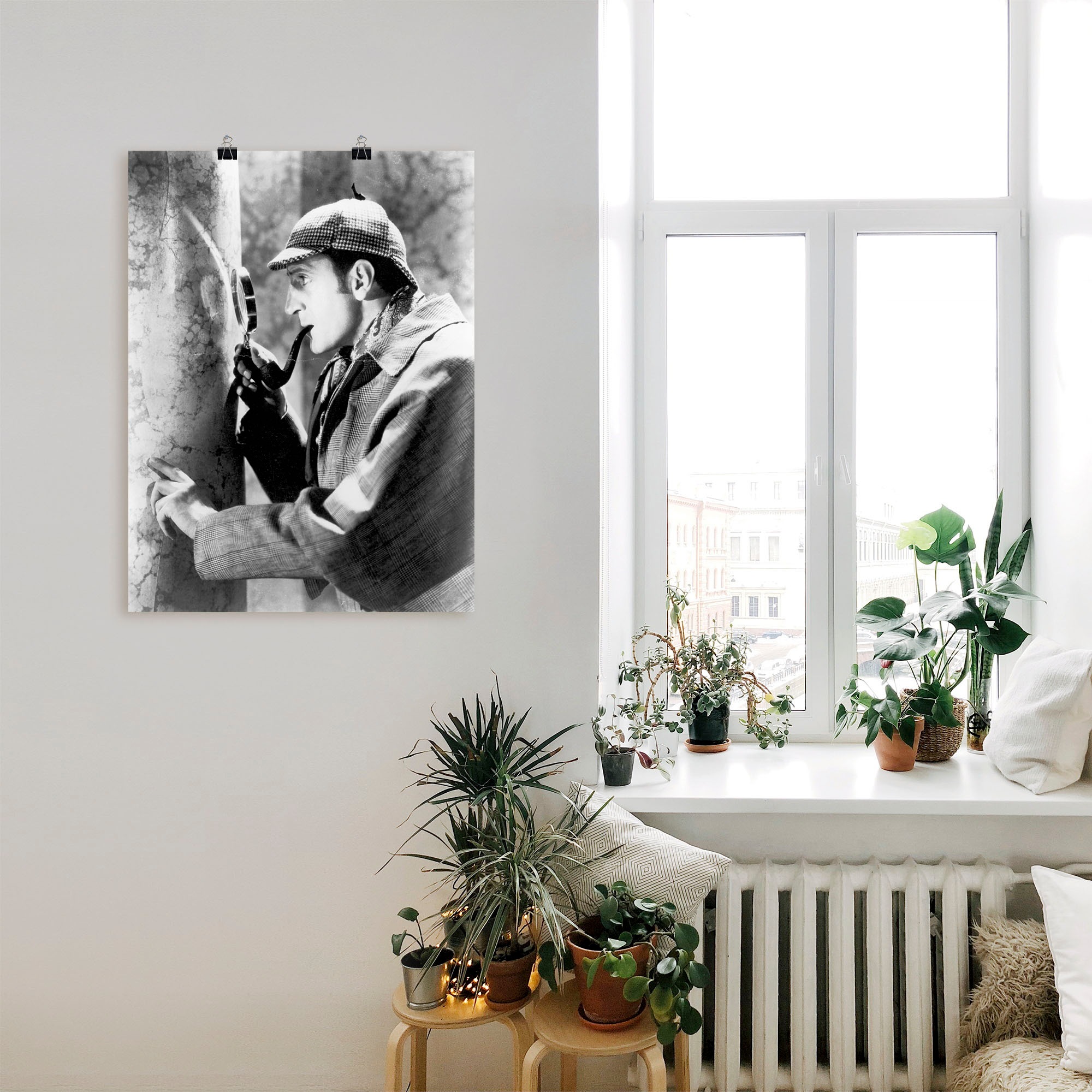 ARTland Sherlock Holmes 1939 Wall Art Black 30x40cm 2