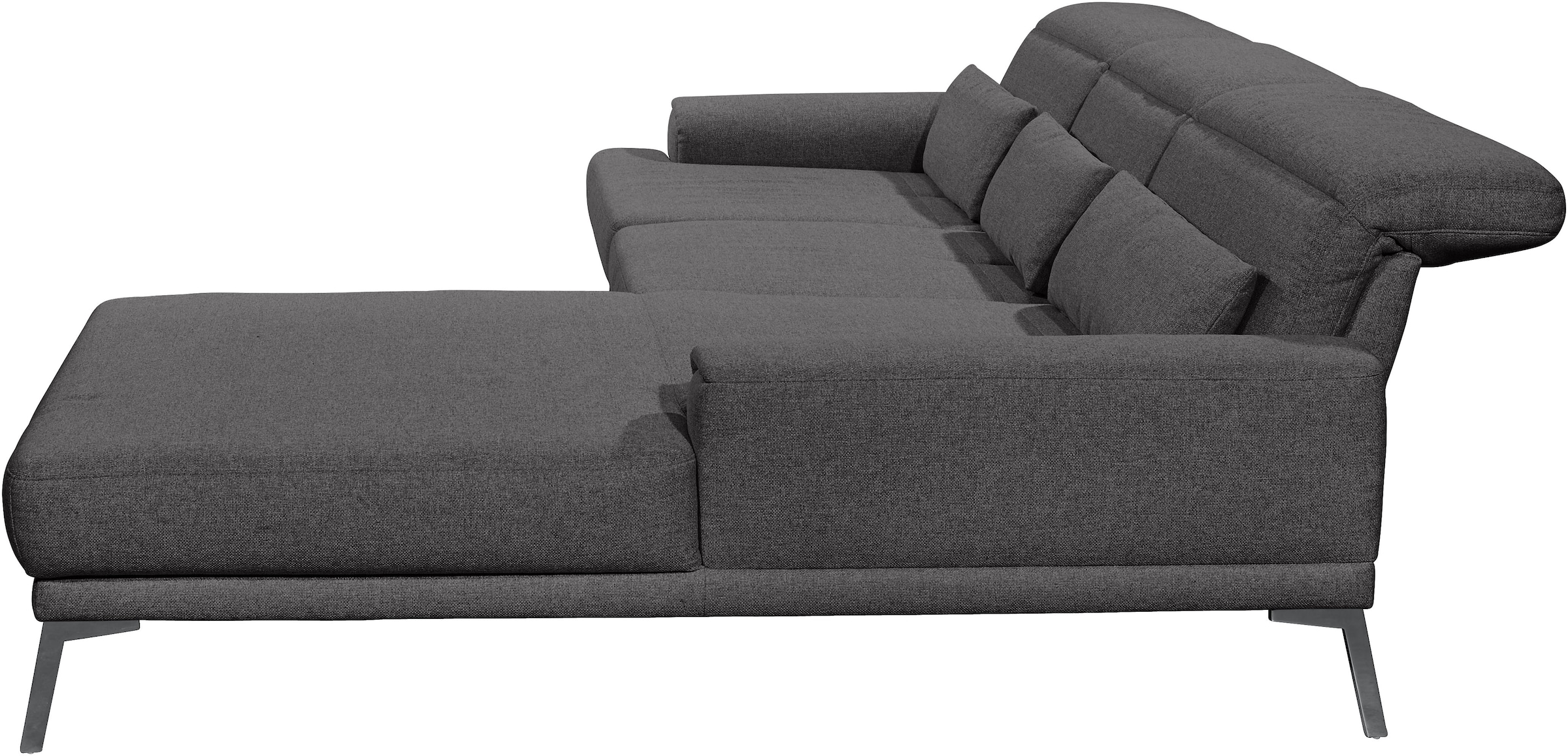 Musterring Ecksofa »MR 4580«, mit Kopf- und Sitztiefenverstellung, Metallfuß chrom, 288 x 193/220cm