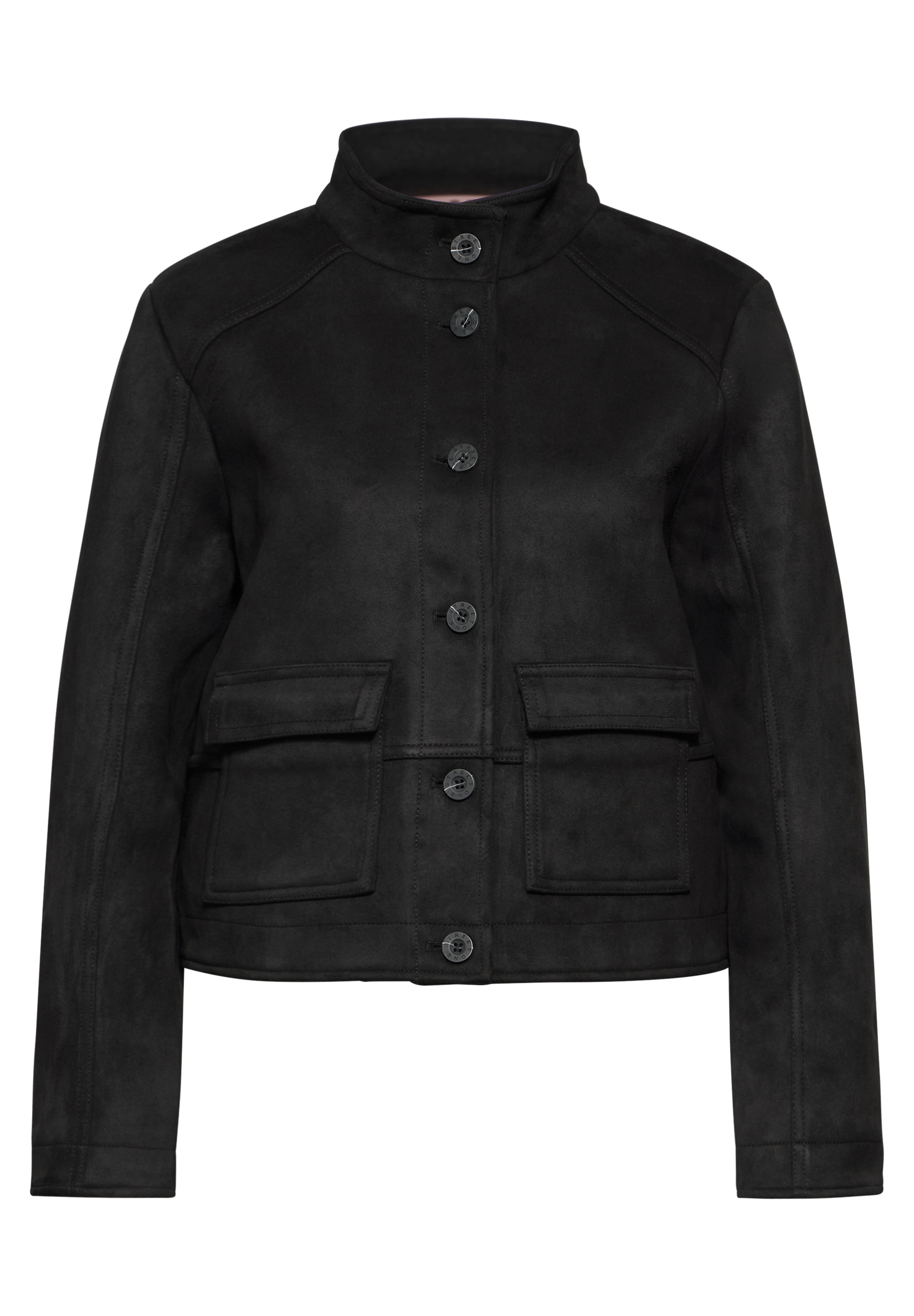 STREET ONE Lederimitatjacke, ohne Kapuze, mit Knopfleiste