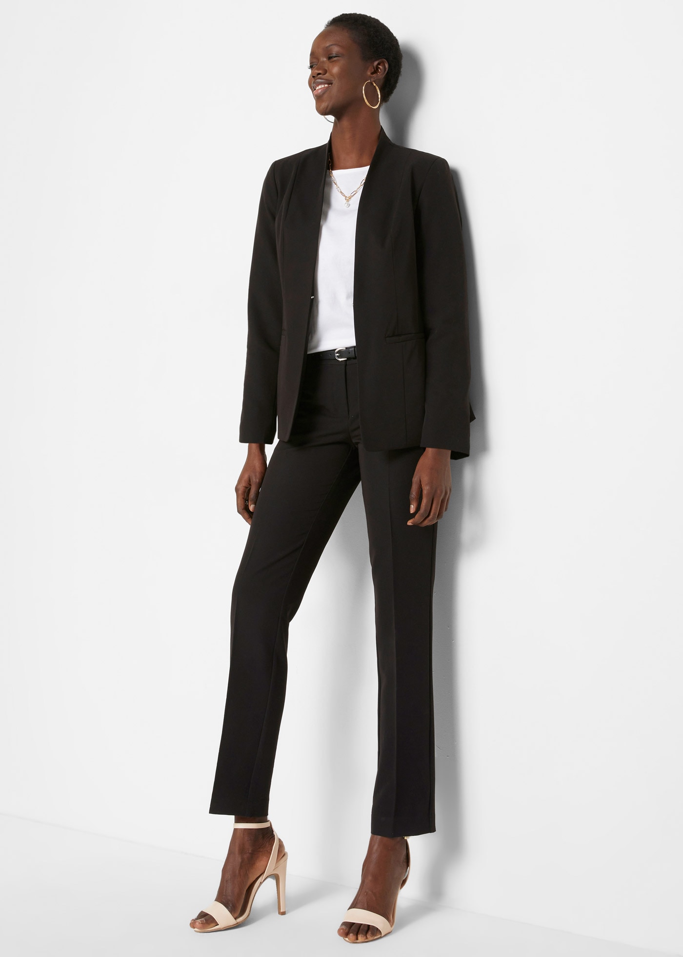 bonprix Set, 2 tlg. regular fit zweiteiliges Set, Kurzgröße, Regular Fit, eleganter Stil