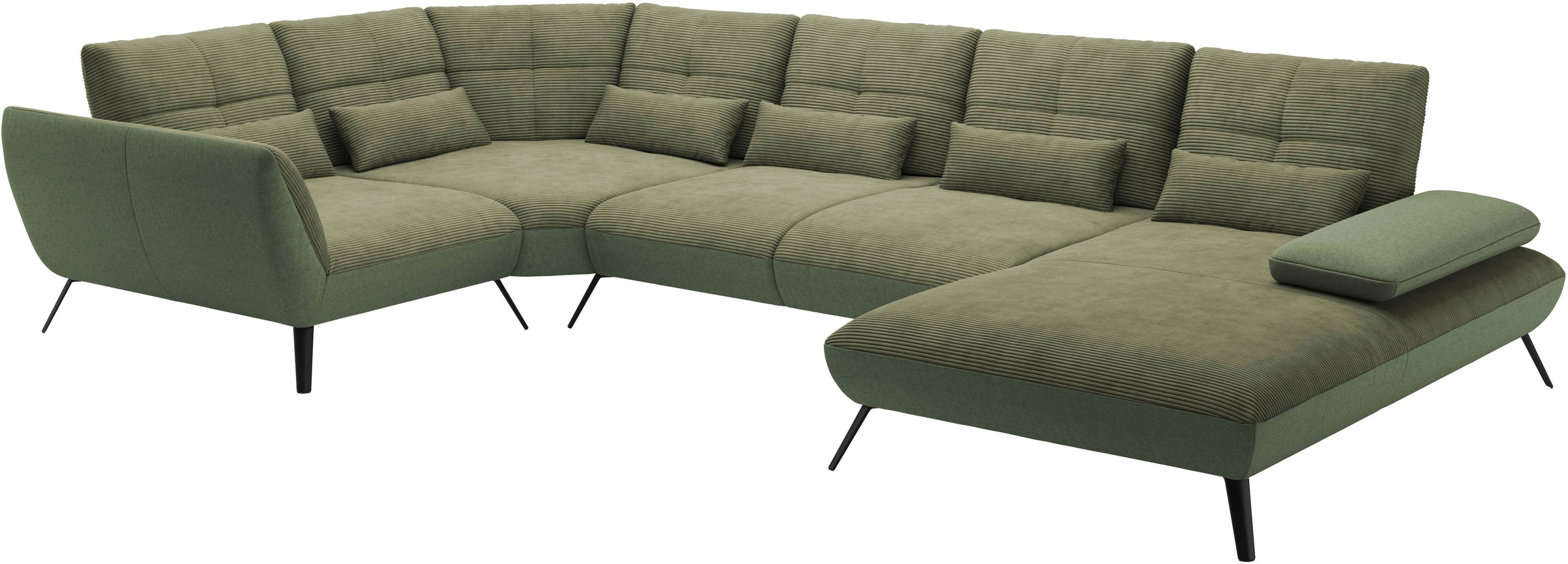 Places of Style Wohnlandschaft »Mikado U-Form«, inkl. Sitztiefenverstellung und Armteilverstellung