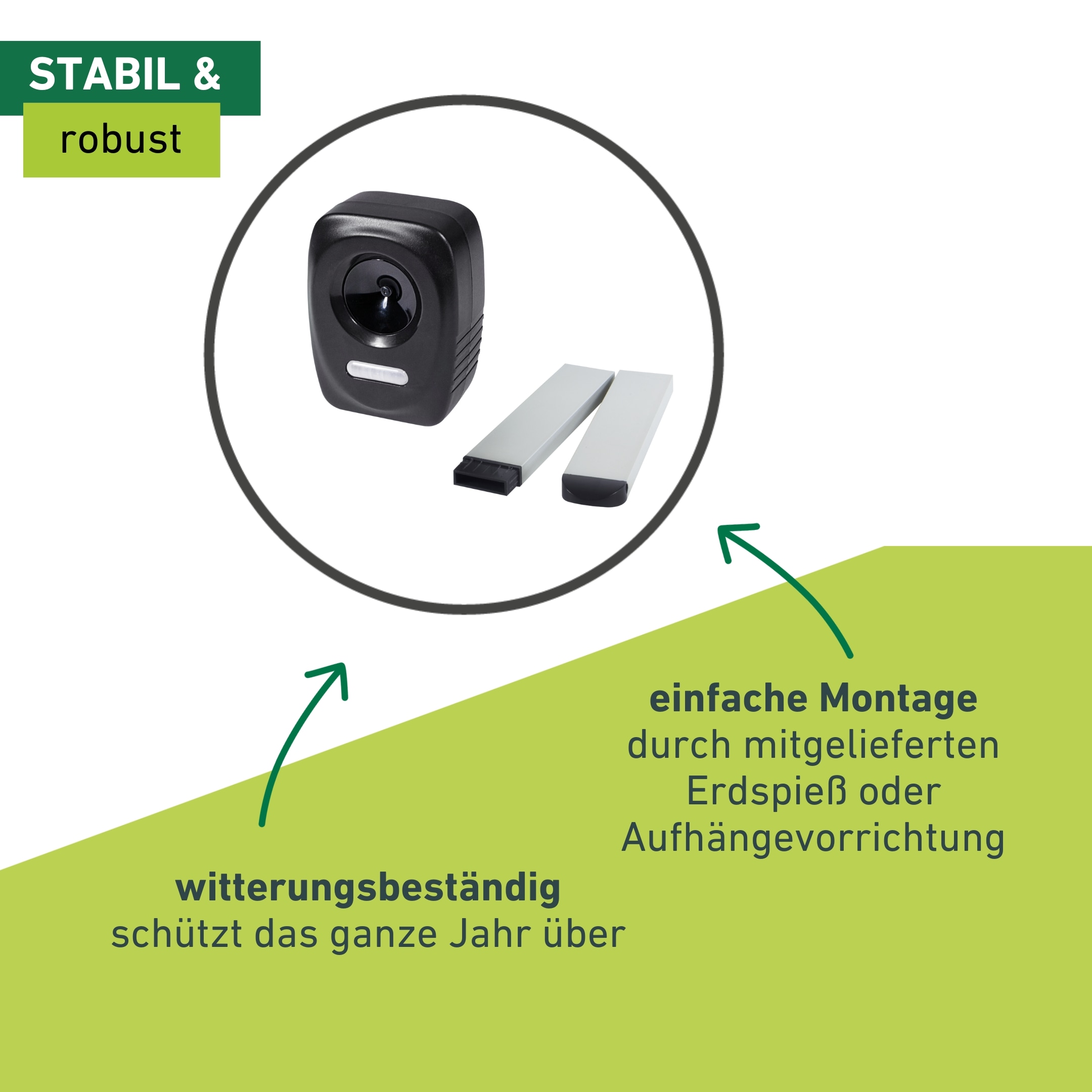 Windhager Ultraschall-Tierabwehr »Gerät Outdoor,  mit Solar oder Batterie« Tiervertreiber gegen Marder, Waschbären, Wirkungsbereich 40 oder 60 m²