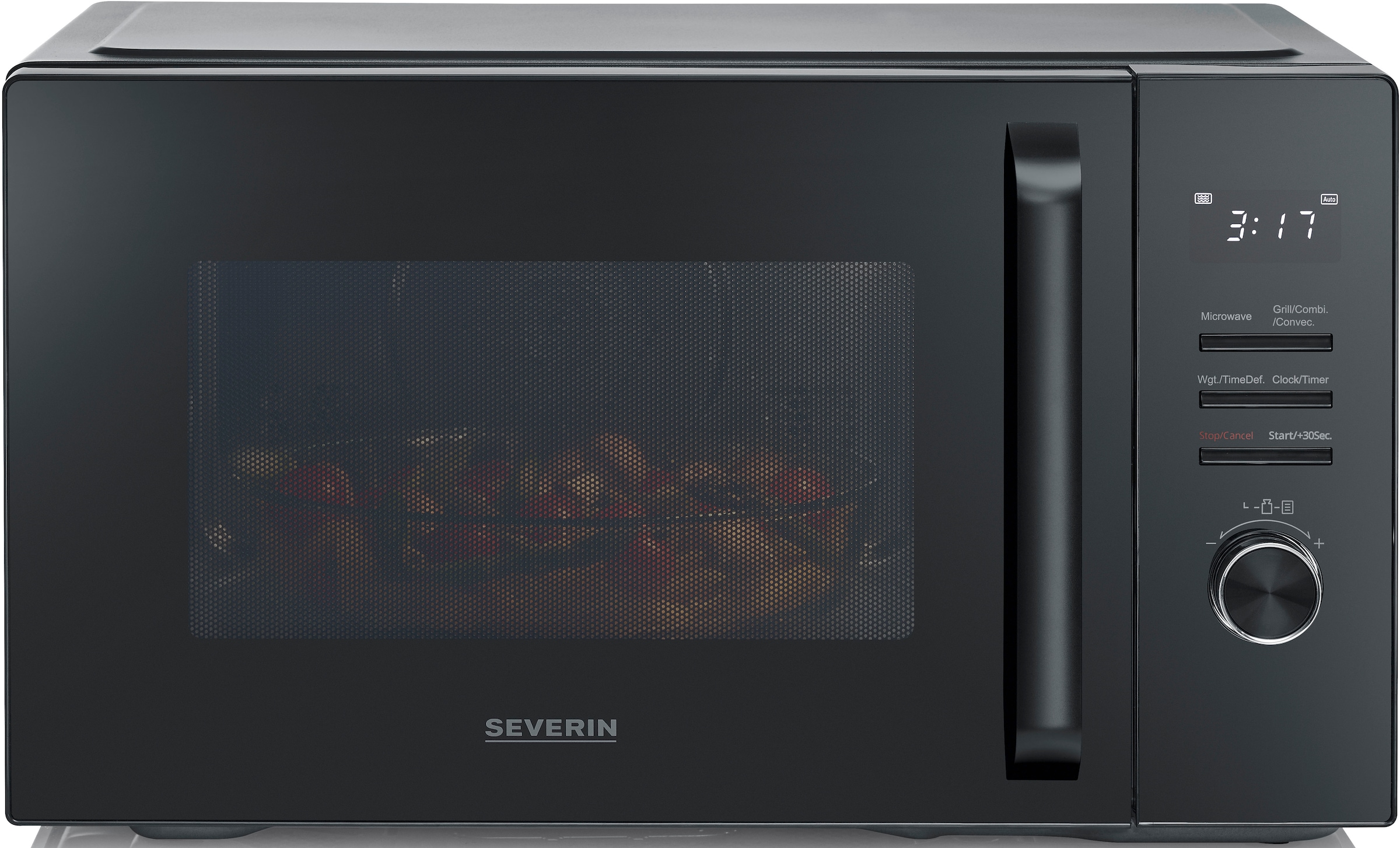 Severin Mikrowelle »MW 7798« Grill | Grill und Heißluft | Heißluft | Mikrowelle 1550 W mit Grill- & Heißluftfunktion, schwarz, Glasdrehteller, 95 min. Timer