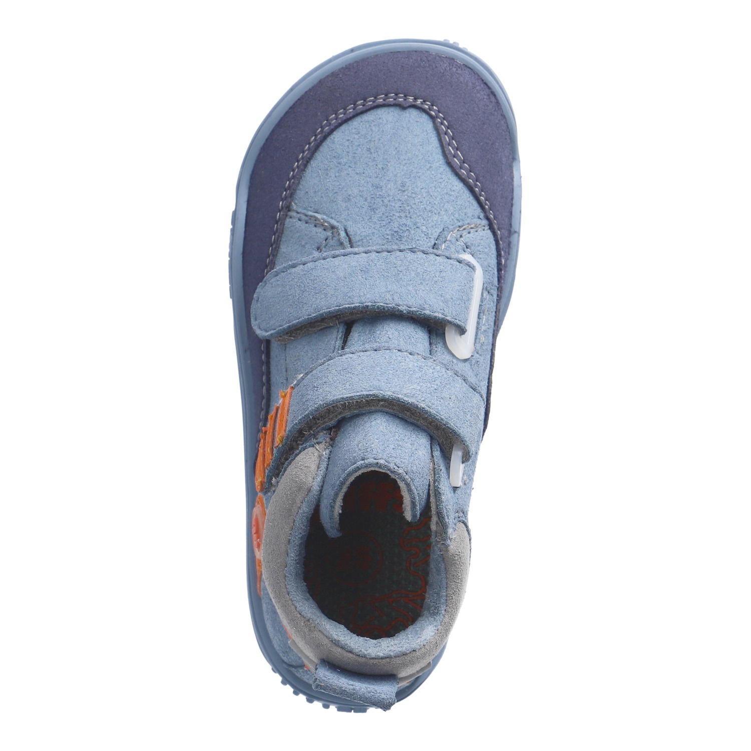 qnuffs Barfußschuh »Kastanie«  Klettschuh, mit Namensschild an der Ferse, kürzbarer Klettriemen