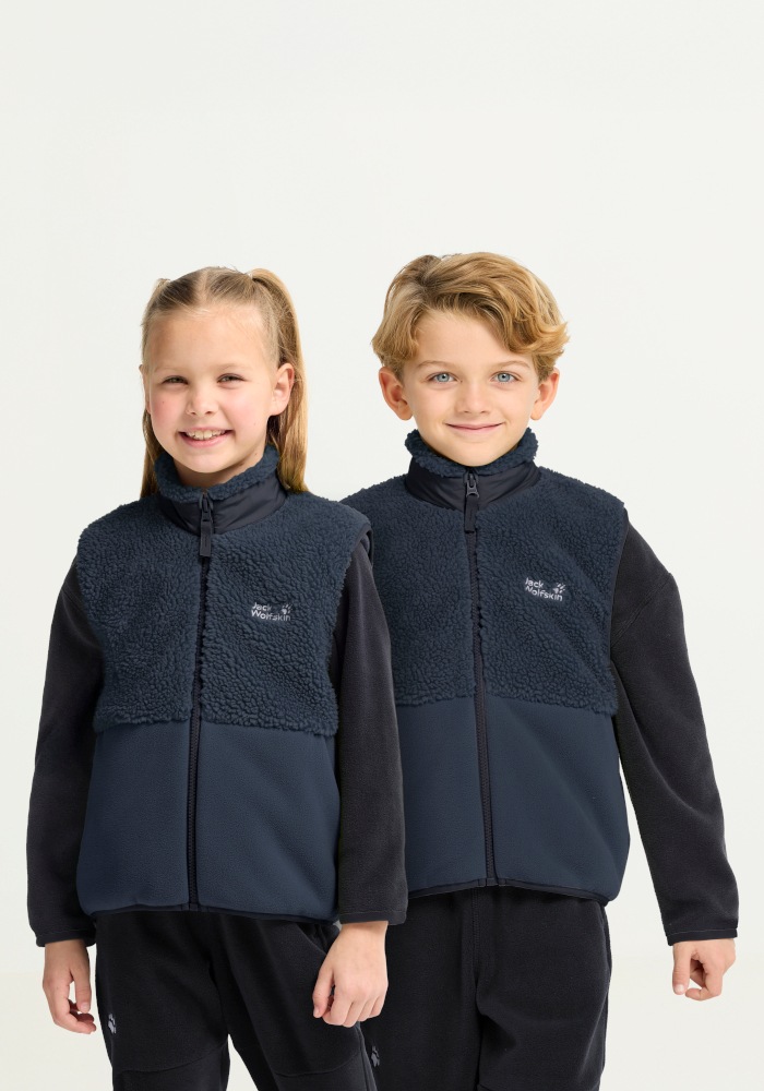Jack Wolfskin Fleeceweste "ICE CURL VEST K" Kinder-Fleeceweste, warm, atmungsaktiv