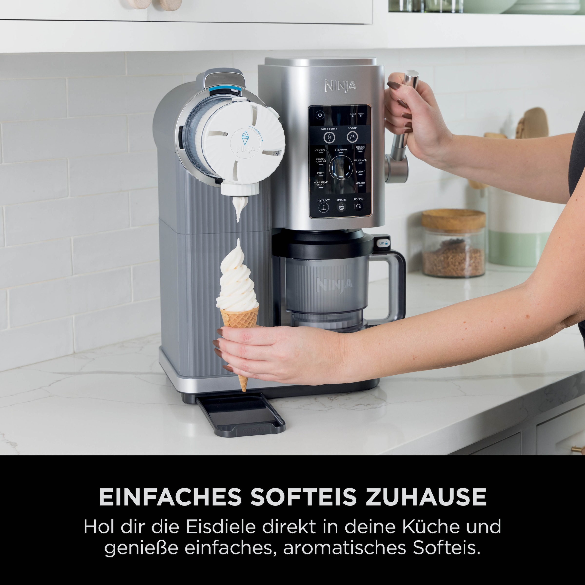 NINJA Eismaschine »Swirl by CREAMi 13-in-1«, 0,48 l, Softeis & Eismaschine NC701EU