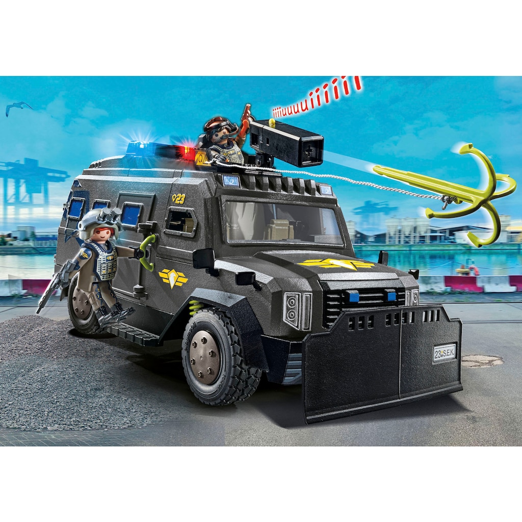 Playmobil® Konstruktions-Spielset »SWAT-Geländefahrzeug (71144), City Action«, (73 St.), Made in Europe; mit Licht und Sound