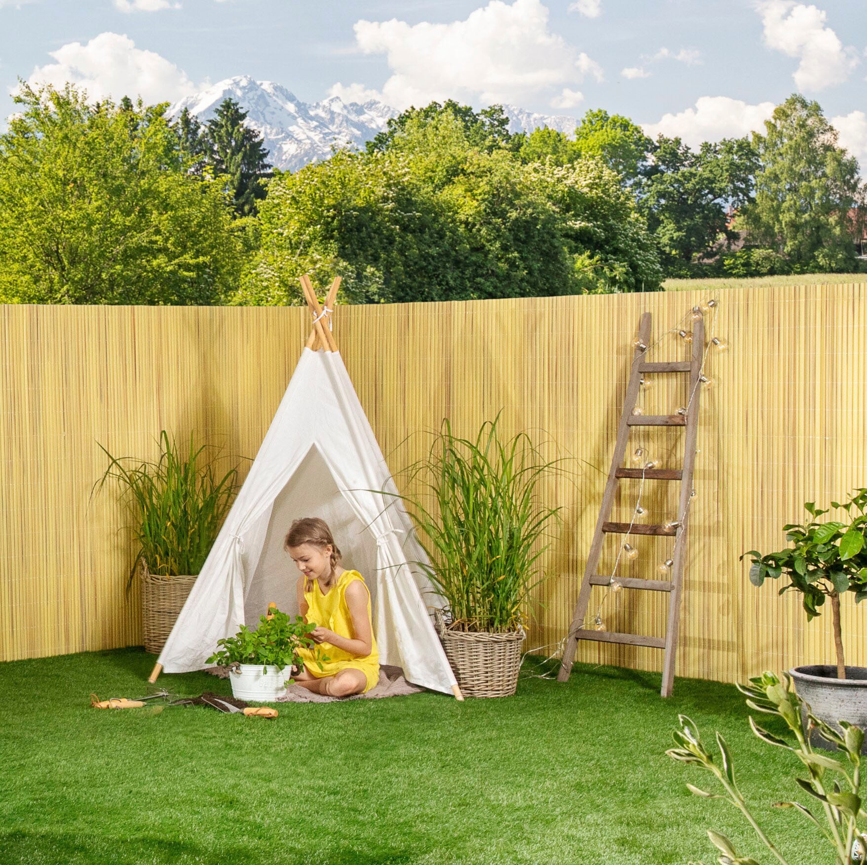 Windhager Sichtschutzzaunmatten, aus UV- und witterungsbeständigem PVC, L: 3 m