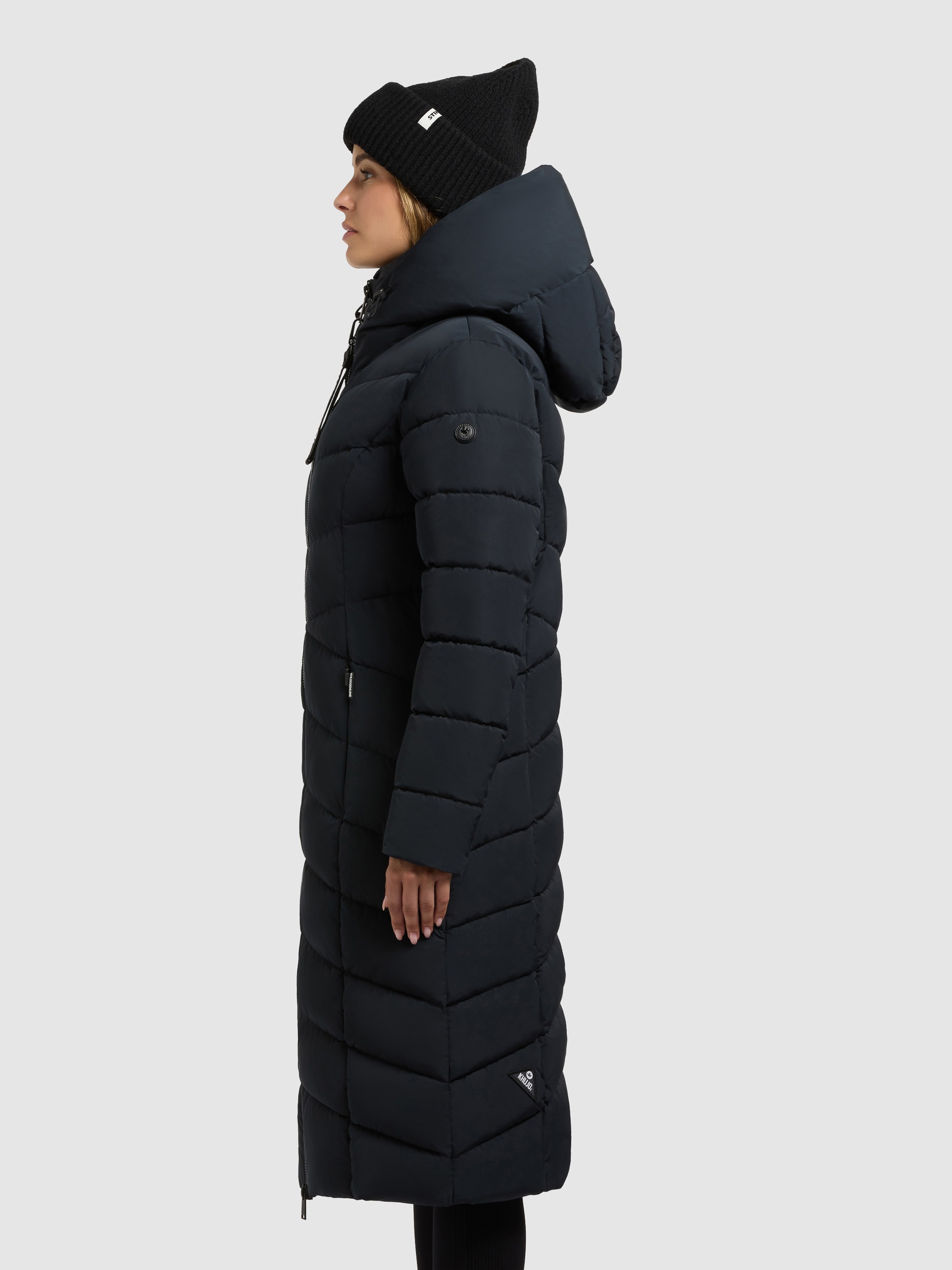 khujo Steppmantel "FISKA" Kapuze mit elastischem Kordelzug günstig online kaufen