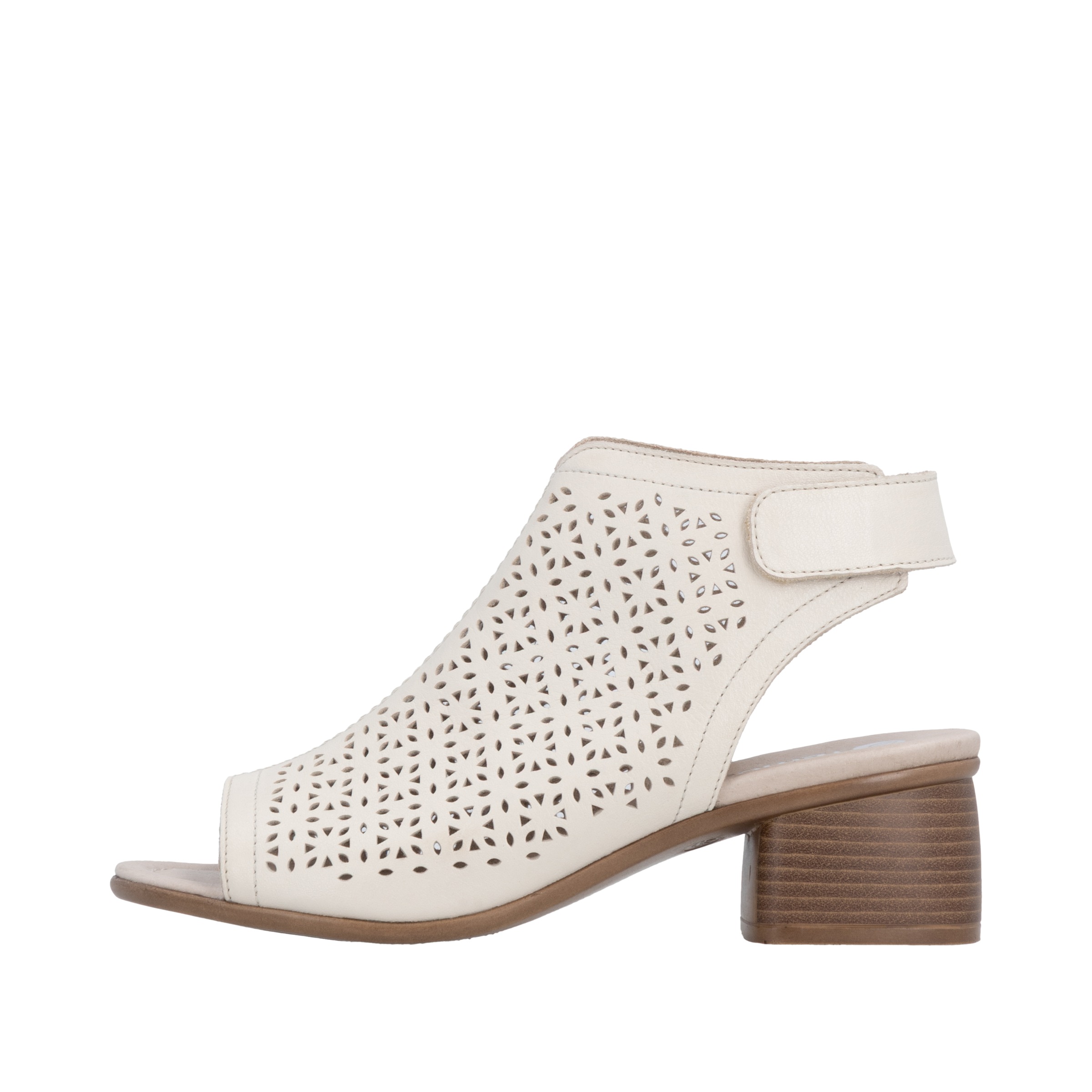 Remonte Schaftsandalette  Sommerschuh mit Blockabsatz und Klettriemchen an der Ferse