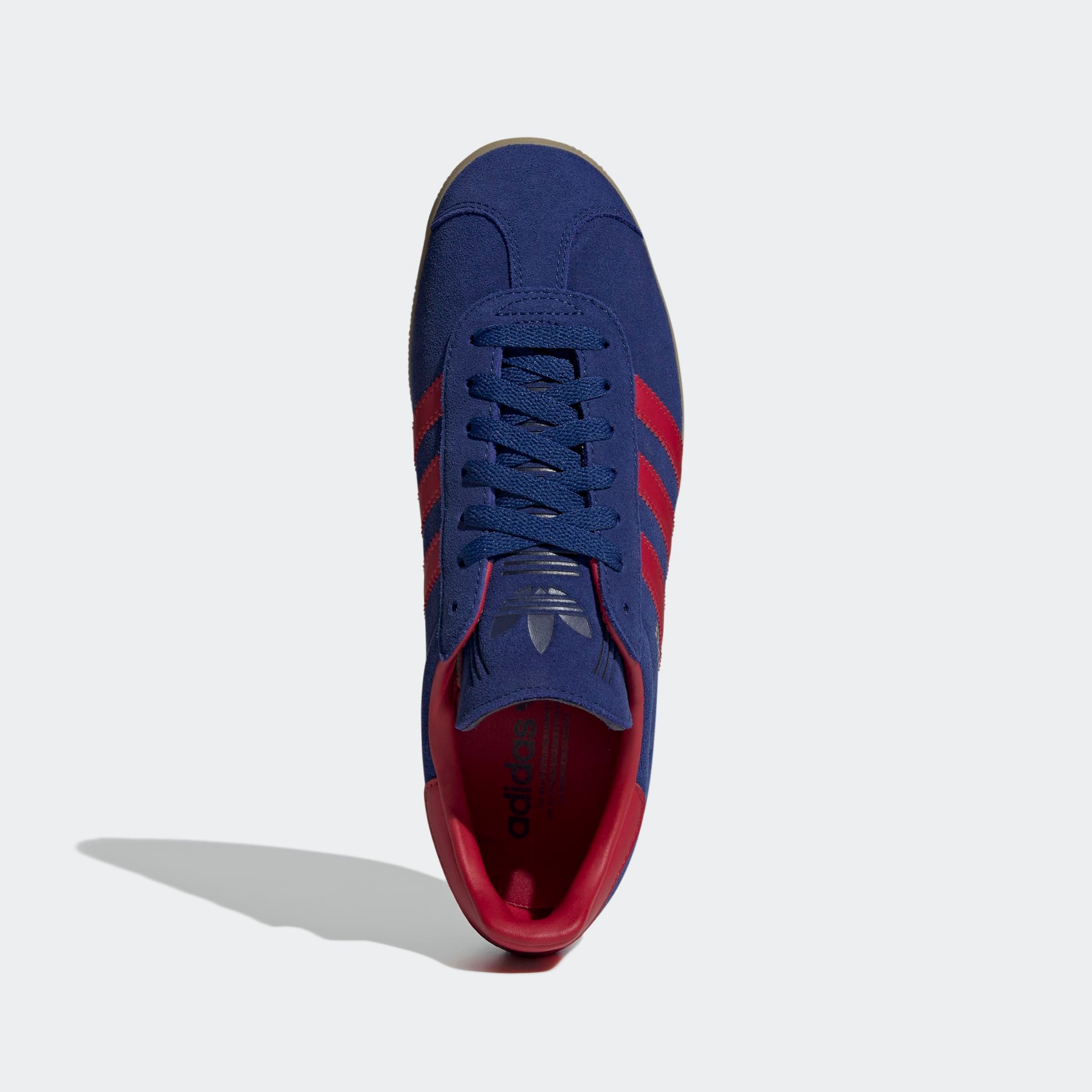Sneaker ADIDAS ORIGINALS "GAZELLE", Herren, Gr. 42, blau (victory blau, team victory rot, gum 3), Leder, Synthetik, Schuhe Sneaker 3
