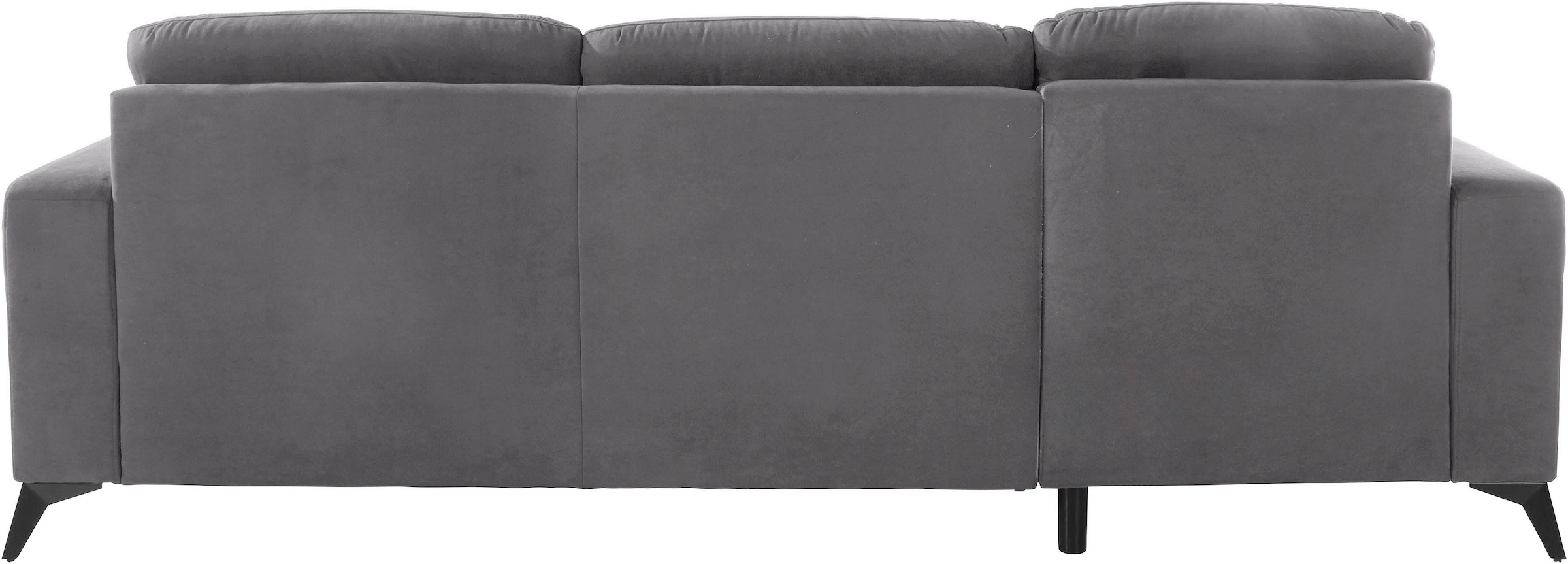 Places of Style Ecksofa »Lolland L-Form«, Wahlweise mit Bettfunktion und Bettkasten, Federkern