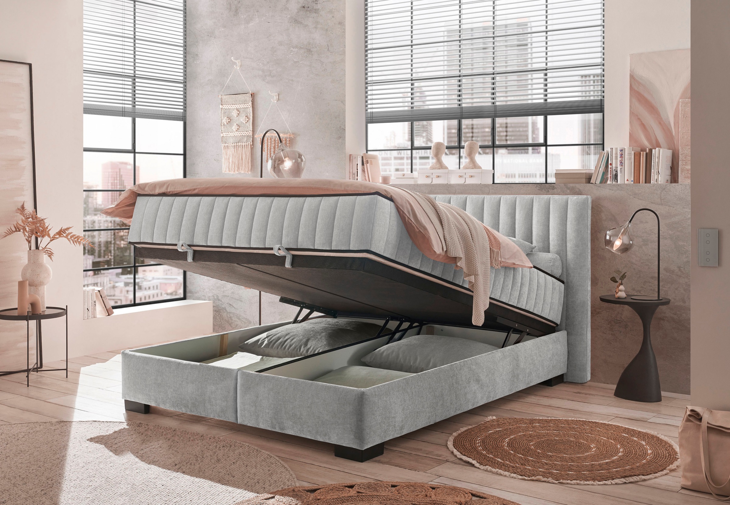 ED EXCITING DESIGN Boxbett »Nagol«, mit Bettkasten, mit Wendematratze, erhältlich in verschiedenen Breiten