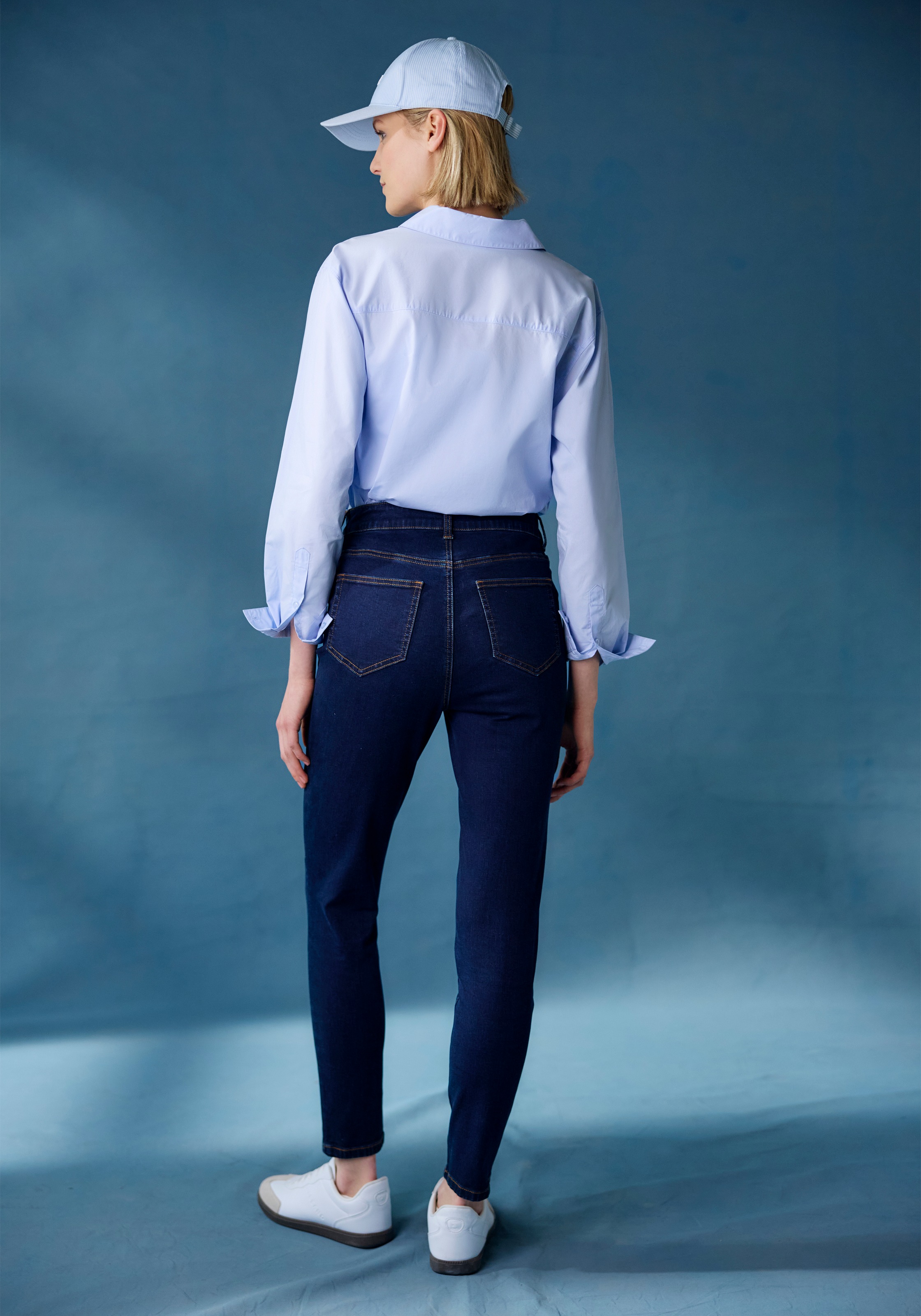 Thumbnail - LASCANA Hemdbluse hinten länger geschnitten, Damenbluse aus Baumwolle, klassisch-elegant