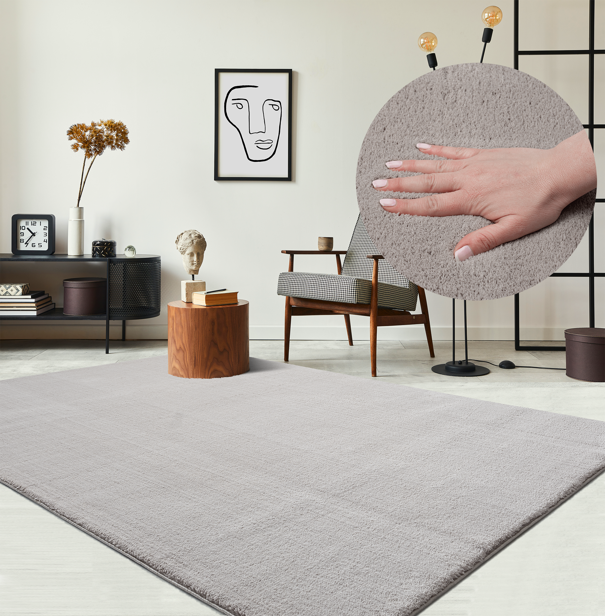 the carpet Teppich »Relax«, rechteckig, 16 mm Höhe, waschbarer Wohnzimmer Teppich modern rutschfest