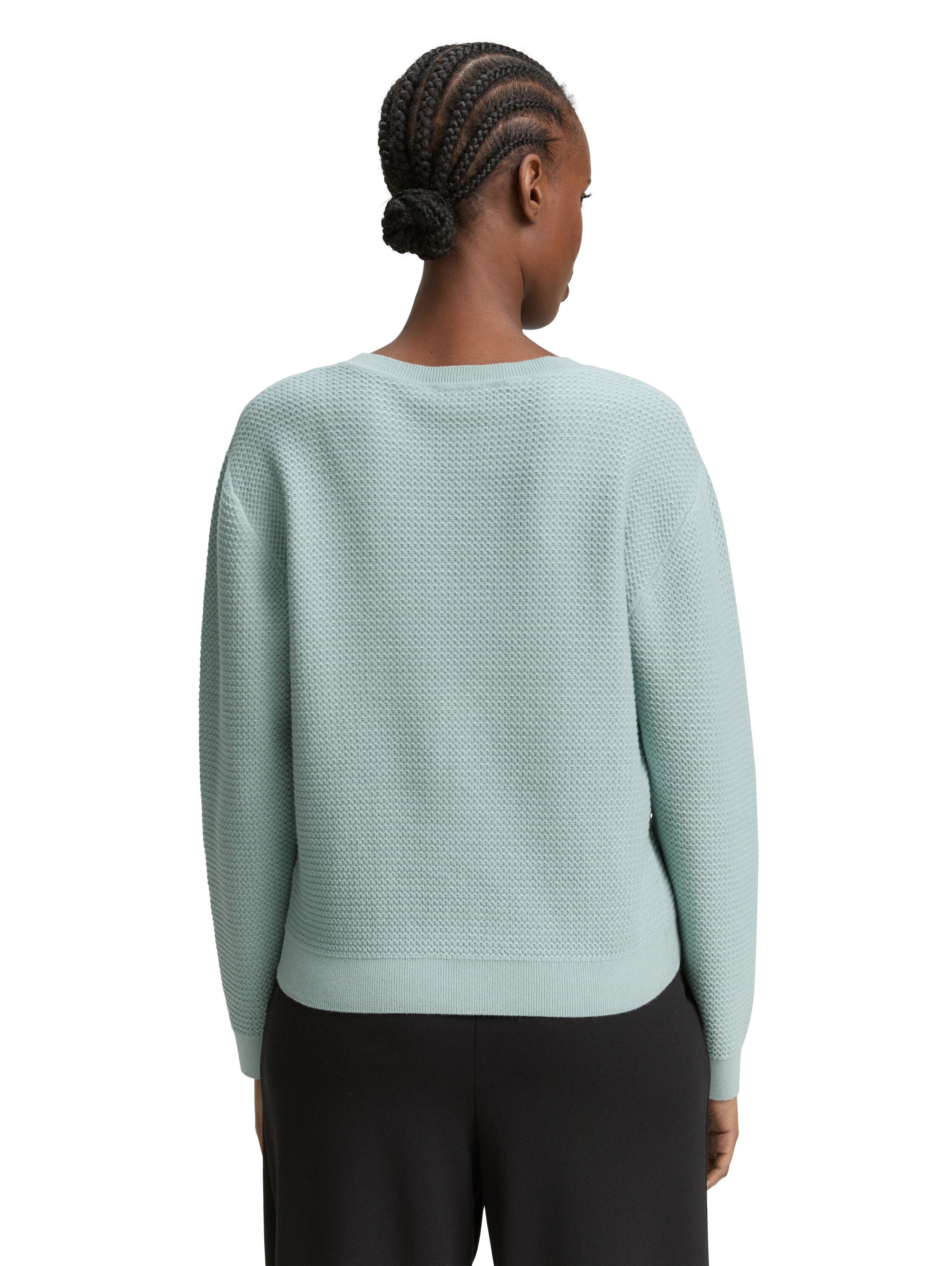 TOM TAILOR Denim Strickpullover, mit Rippbündchen günstig online kaufen