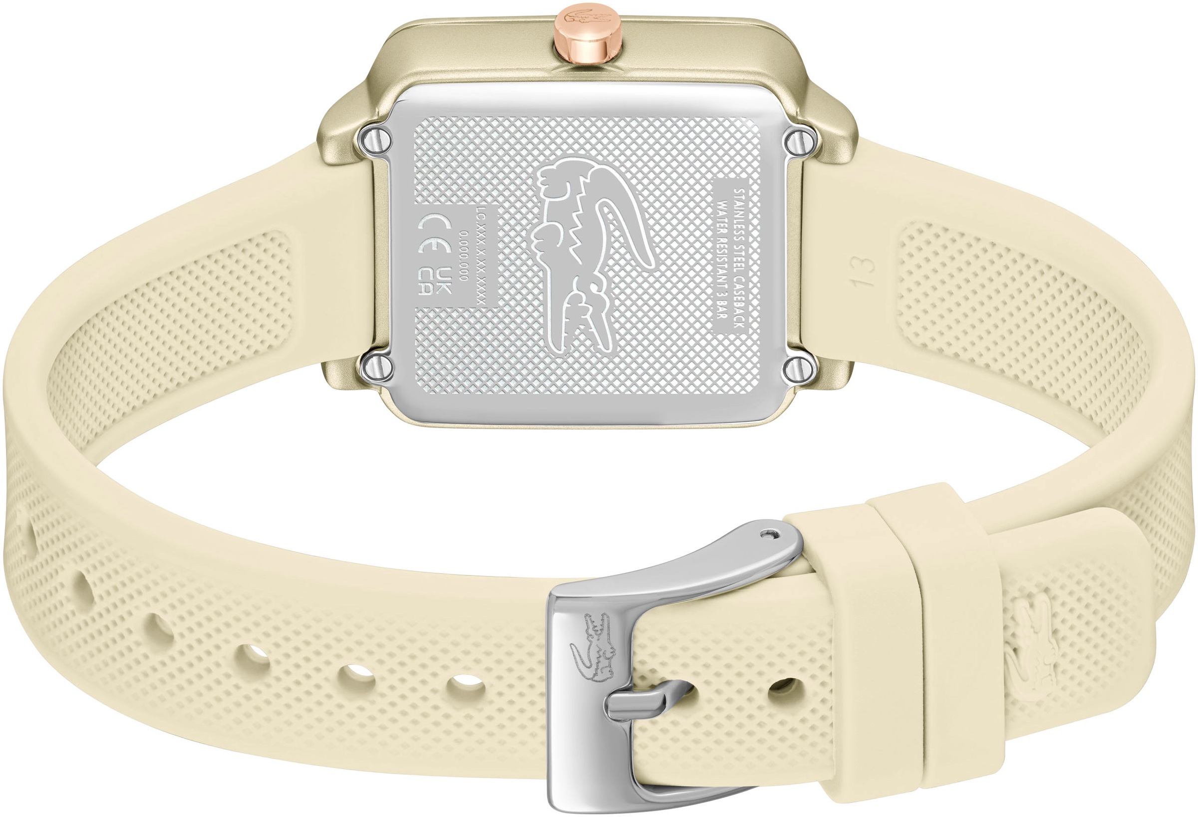 Lacoste Quarzuhr »LACOSTE.12.12 FLOW«, Armbanduhr, Damenuhr, analog, Silikonarmband