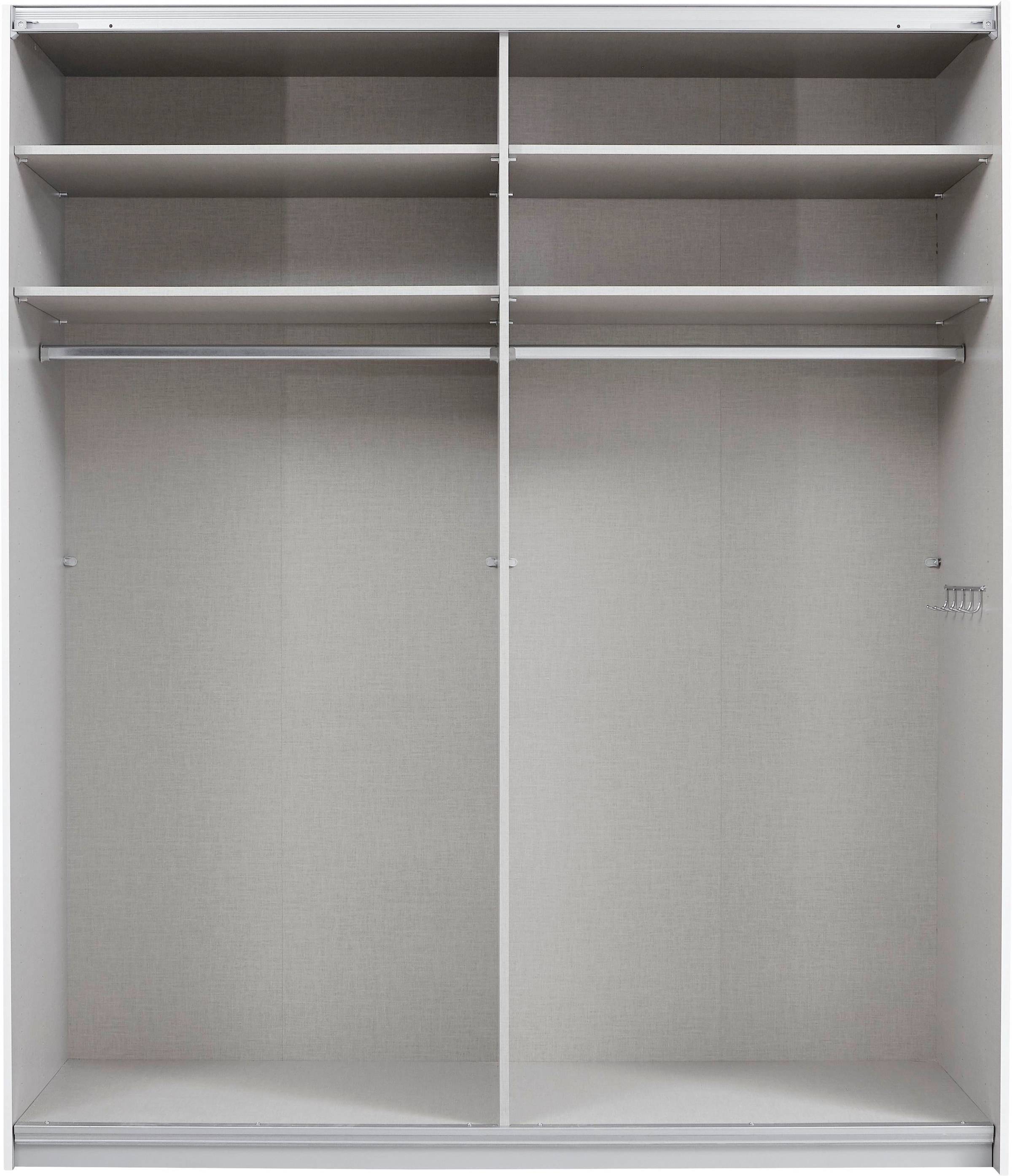 rauch Schwebetürenschrank »Quadra BESTSELLER Schrank Schlafzimmerschrank in vielen Breiten«, Kleiderschrank Garderobenschrank mit Glaselementen