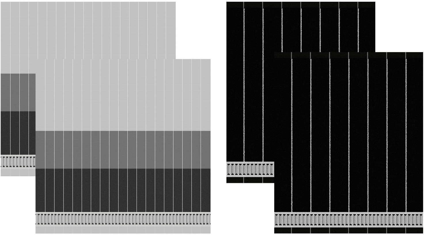 DDDDD Geschirrtuch "Jules", (Set, 4 tlg., Combi-Set: bestehend aus 2x Küchentuch + 2x Geschirrtuch)