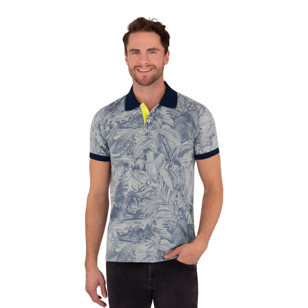Trigema Poloshirt »TRIGEMA Poloshirt mit schickem floralem Muster«