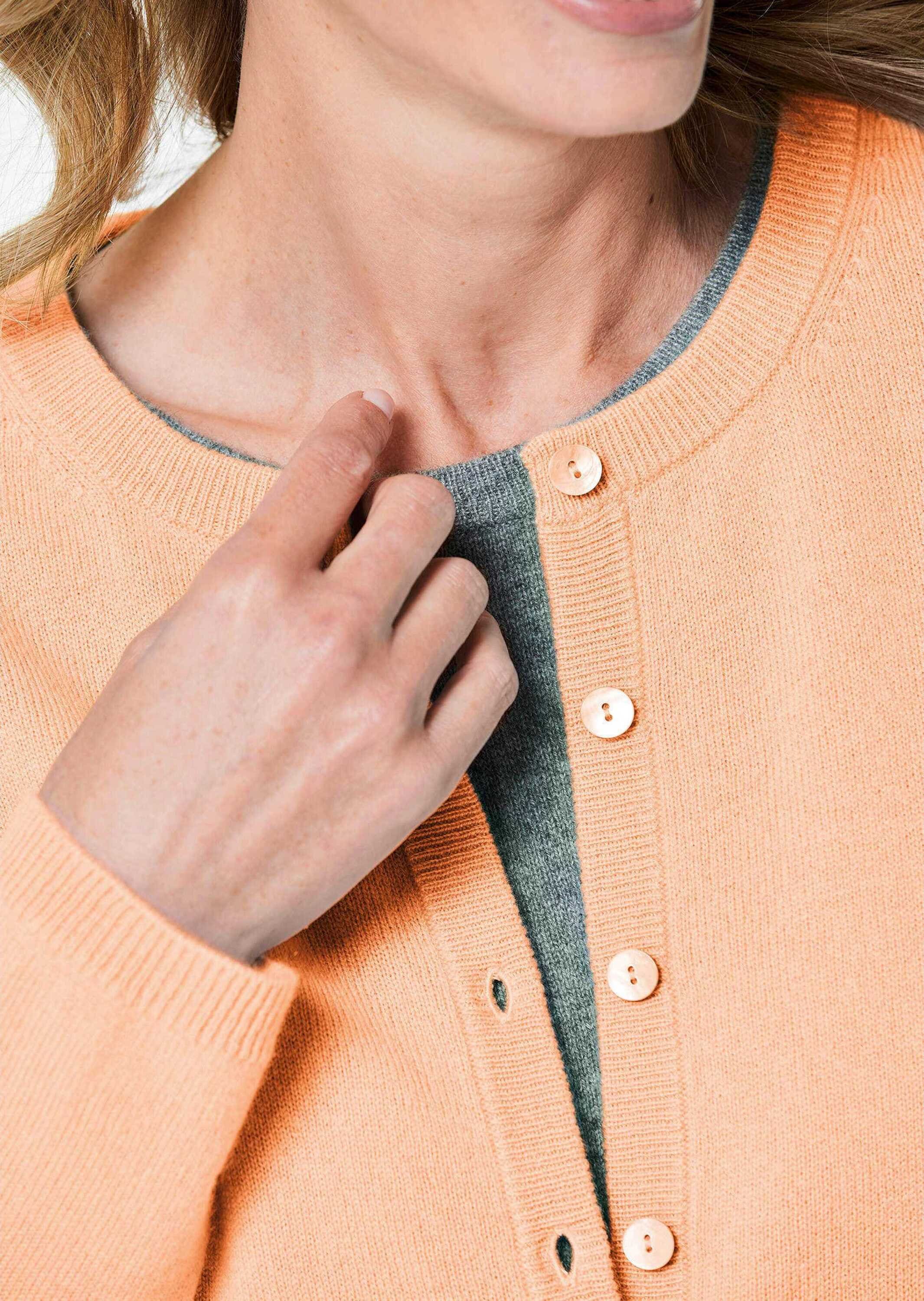 GOLDNER Strickjacke »Kaschmirstrickjacke mit Rundhalsausschnitt Kaschmirstrickjacke mit Rundhalsausschnitt«