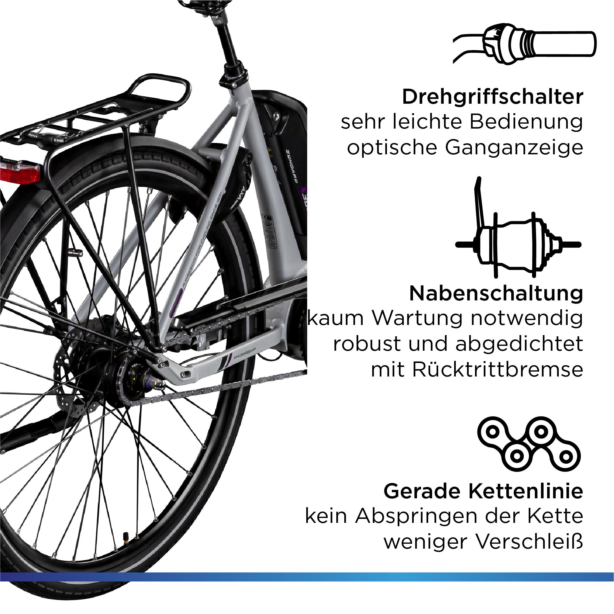 Zündapp E-Bike »X300«, 7 Gang, Shimano, Nexus, Mittelmotor 250 W, Pedelec, Elektrofahrrad für Damen u. Herren