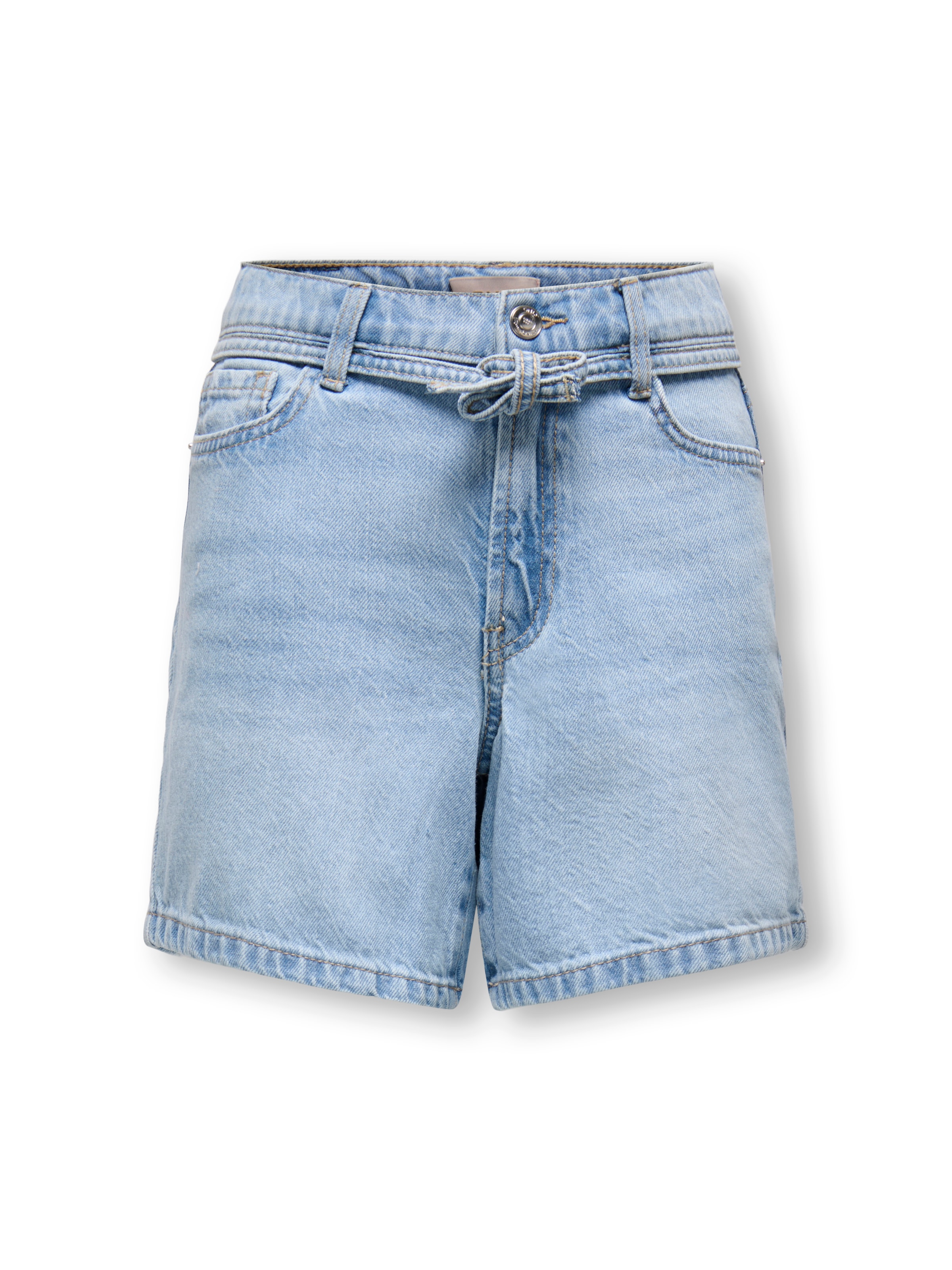 KIDS ONLY Jeansshorts »KOGGIANNA HW BELT SHORTS PIMBOX DNM NOOS« mit schmalem, dekorativen Bindeband in der Taille