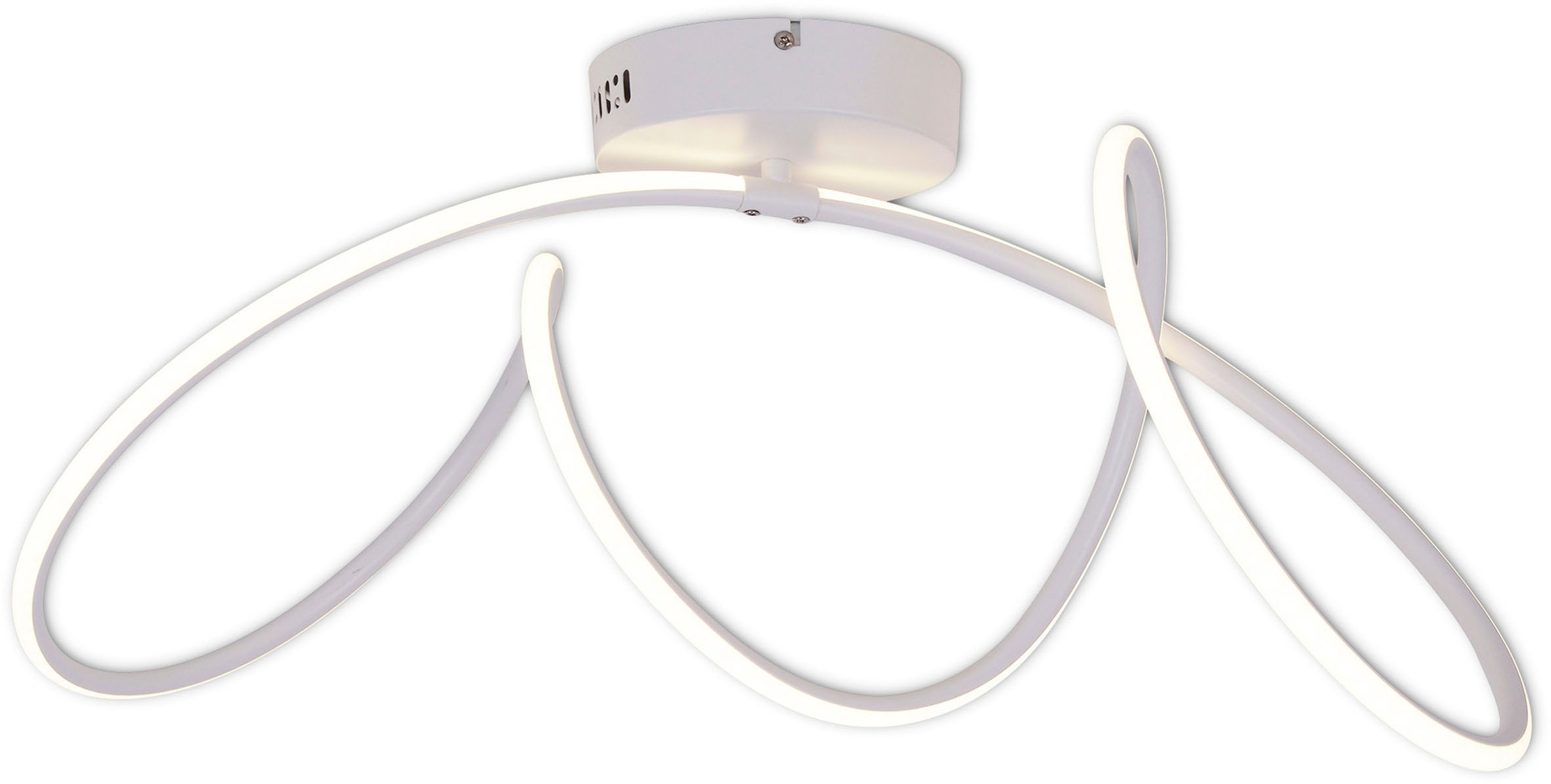 näve LED Deckenleuchte »Odrive«, 1 flammig, Leuchtmittel LED-Modul | LED fest integriert, schleifenähnlich geschwungene Leuchtstreifen, weiß, L: 67cm, H: 30cm