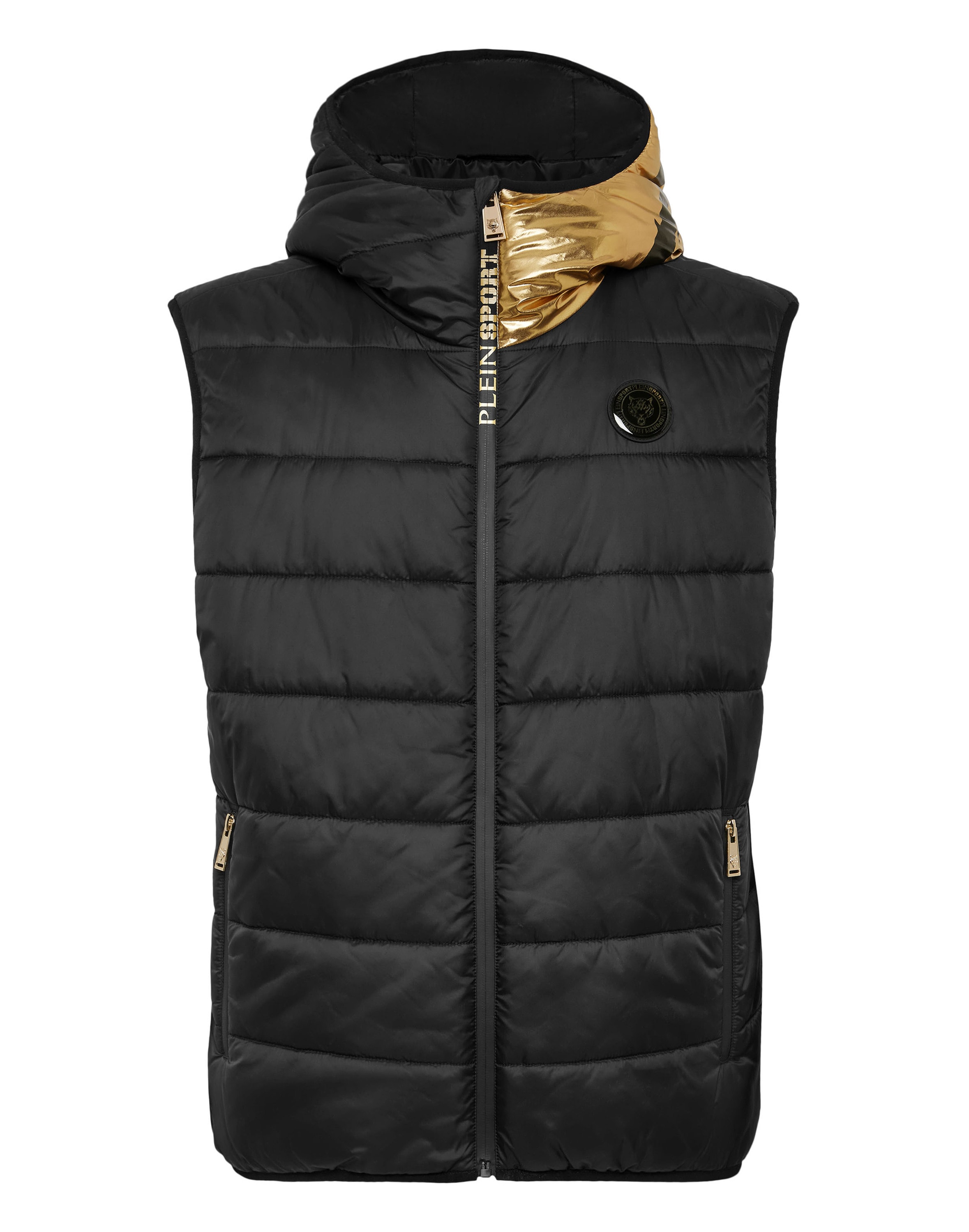 PLEIN SPORT Kurzweste »Vest Hoodie Laminated Scratch«