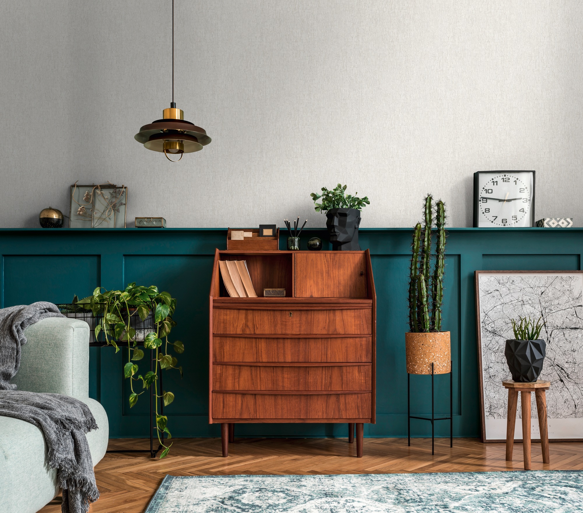 living walls Vliestapete »Smart« leicht glänzend glatt Vliestapete Steintapete für Schlafzimmer Küche Wohnzimmer Stein-Optik