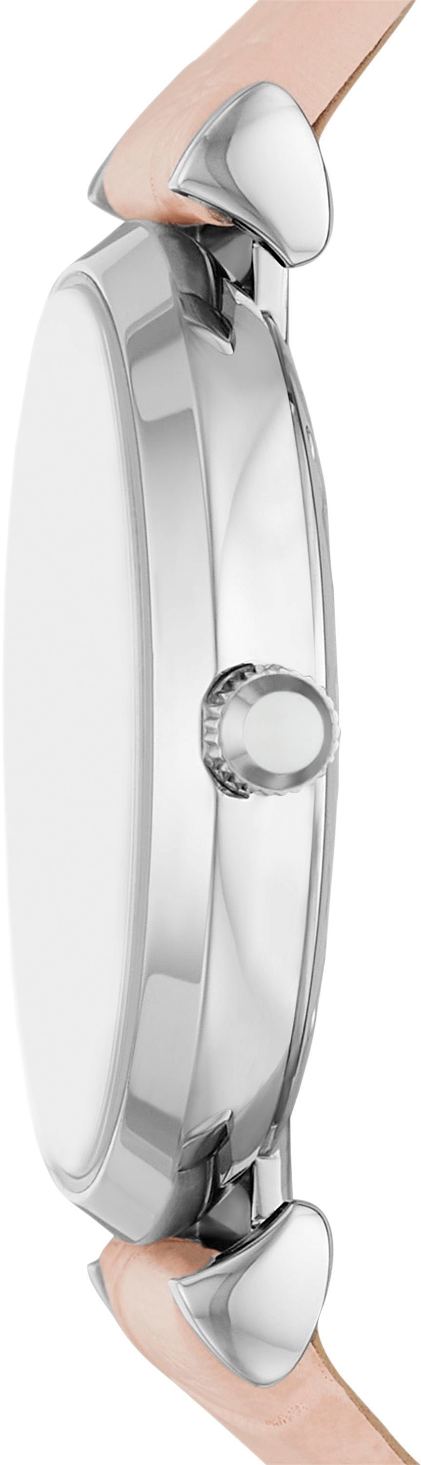 Emporio Armani Quarzuhr, Armbanduhr, Damenuhr, analog, Lederarmband