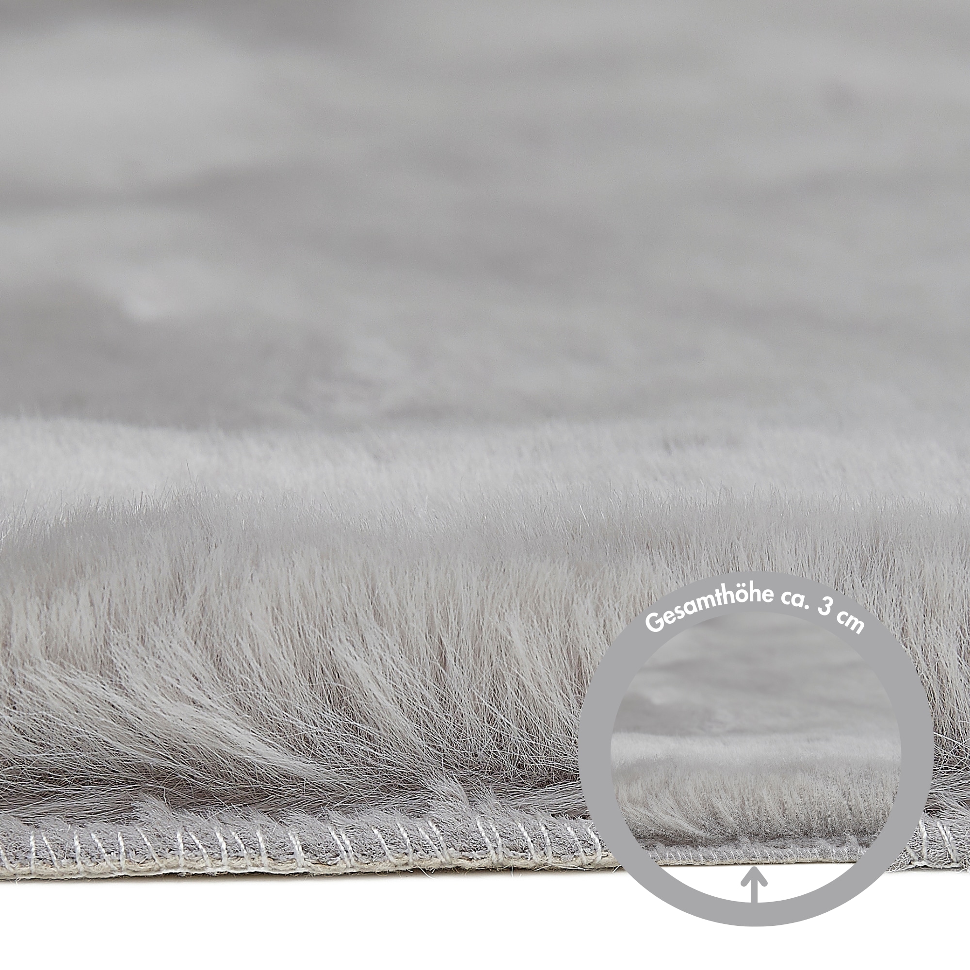 LUXOR living Fellteppich »Novara«, fellförmig, 30 mm Höhe, Kunstfell, weiche Kaninchenfell-Haptik, waschbar, auch als 2er Set